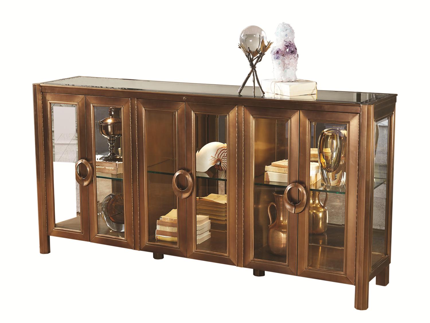 Global Views 72" Poplar Wood Dark Brass Sideboard