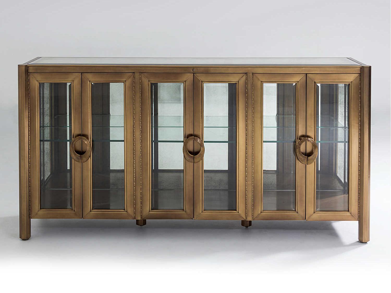 Global Views 72" Poplar Wood Dark Brass Sideboard