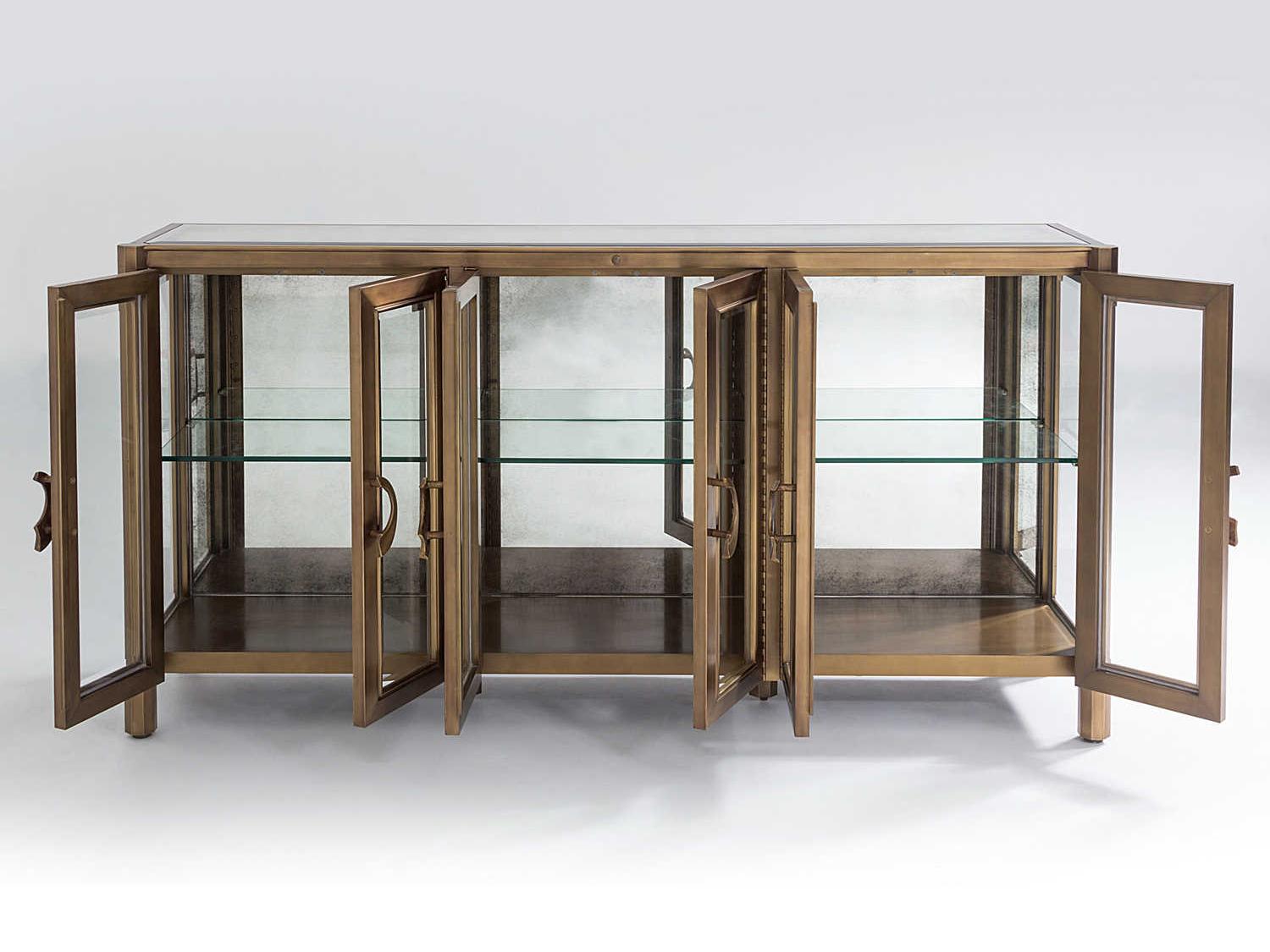 Global Views 72" Poplar Wood Dark Brass Sideboard