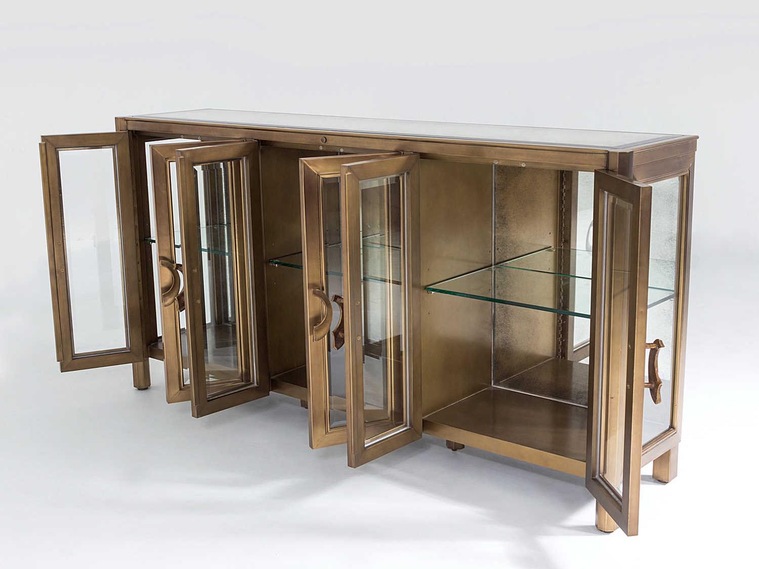 Global Views 72" Poplar Wood Dark Brass Sideboard