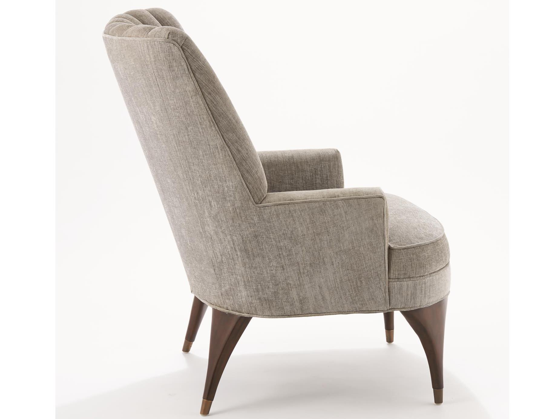 Global Views Brown Fabric Accent Chair