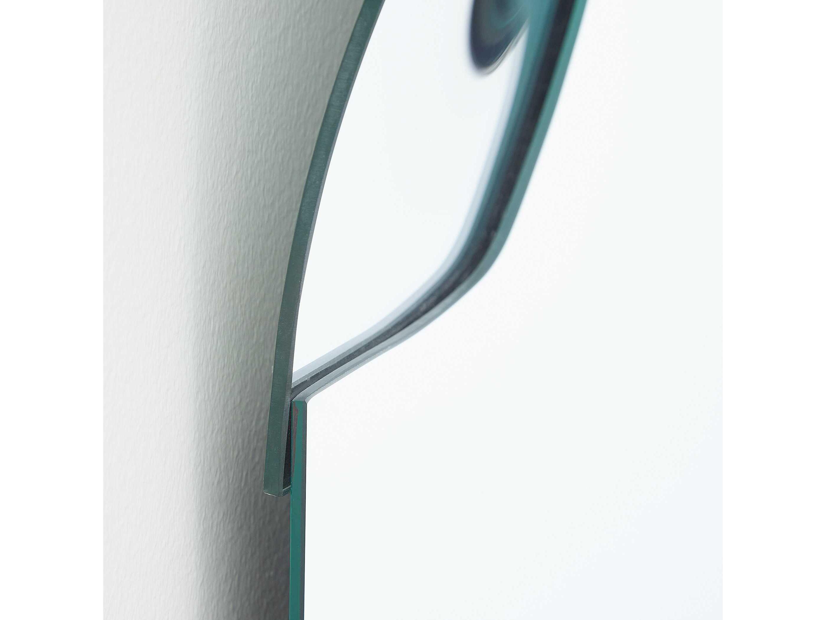 Global Views Asymmetrical Ripple Clear Rectangular Wall Mirror