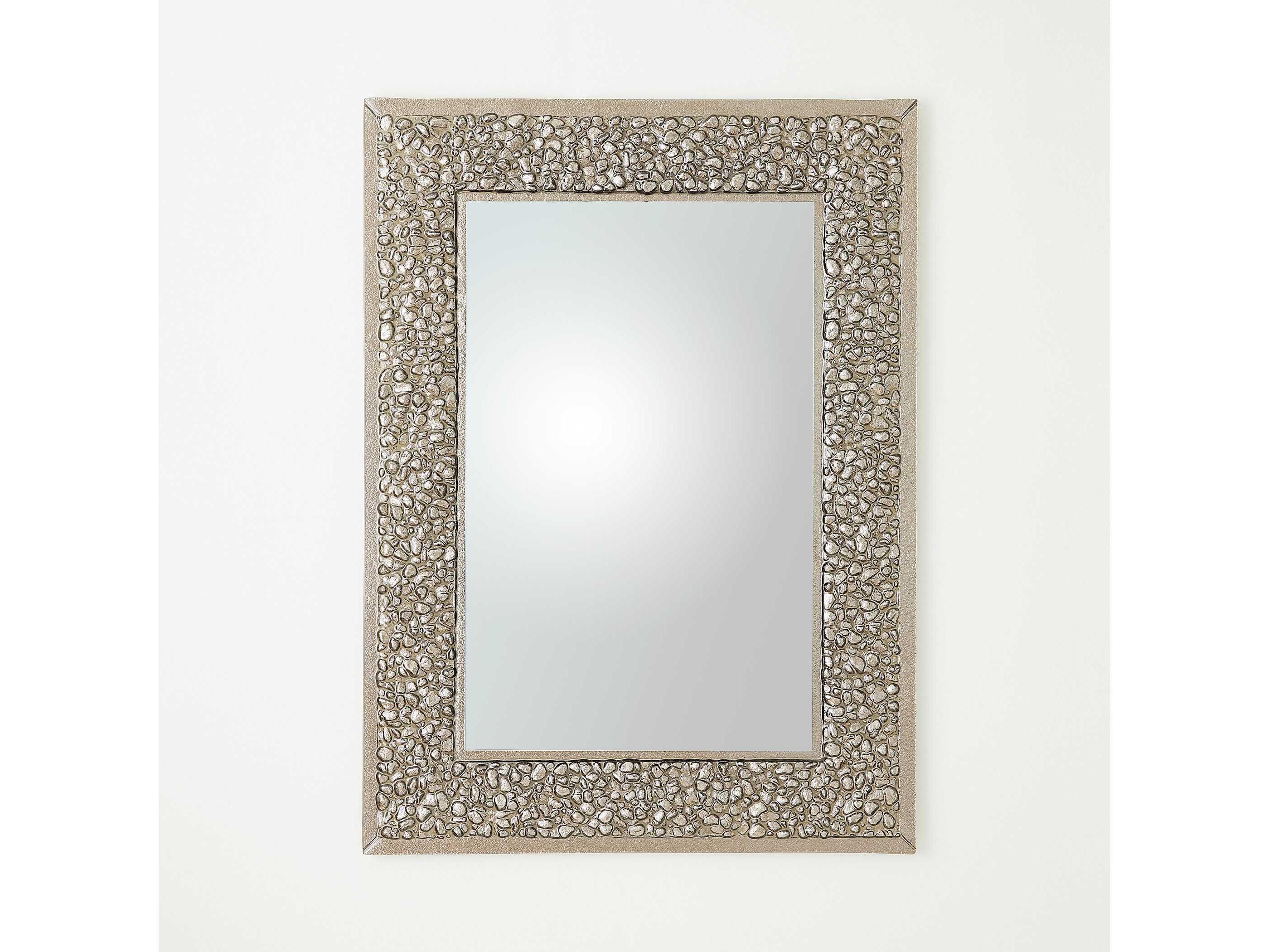 Global Views Golden Stone Rectangular Wall Mirror