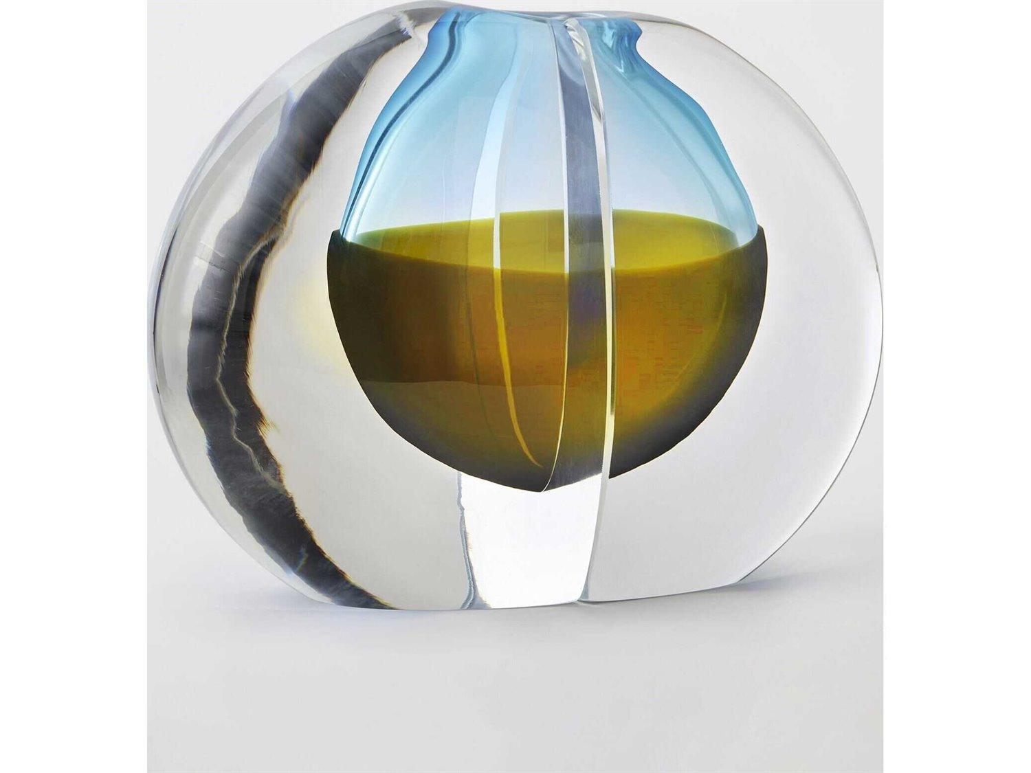 Global Views Topaz Blue Vase Bookend