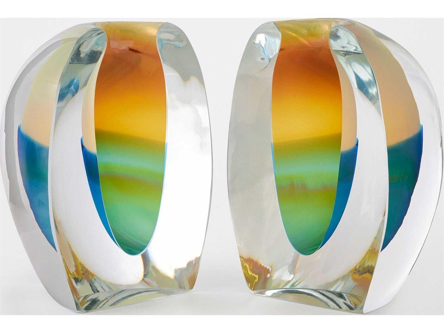 Global Views Split Vase Iris Gelp Vase Bookend