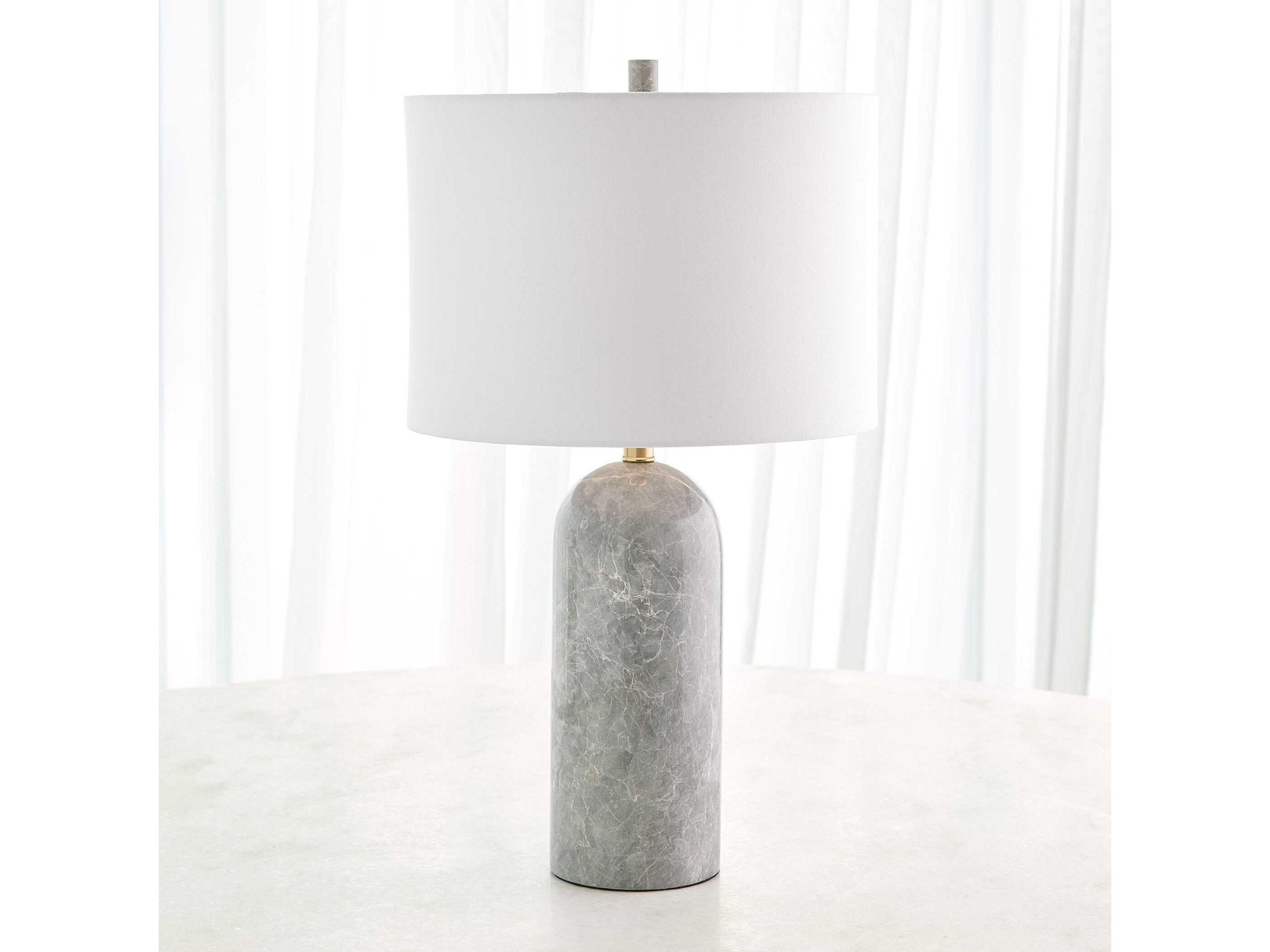 Global Views Callanish Grey Brass Buffet Lamp