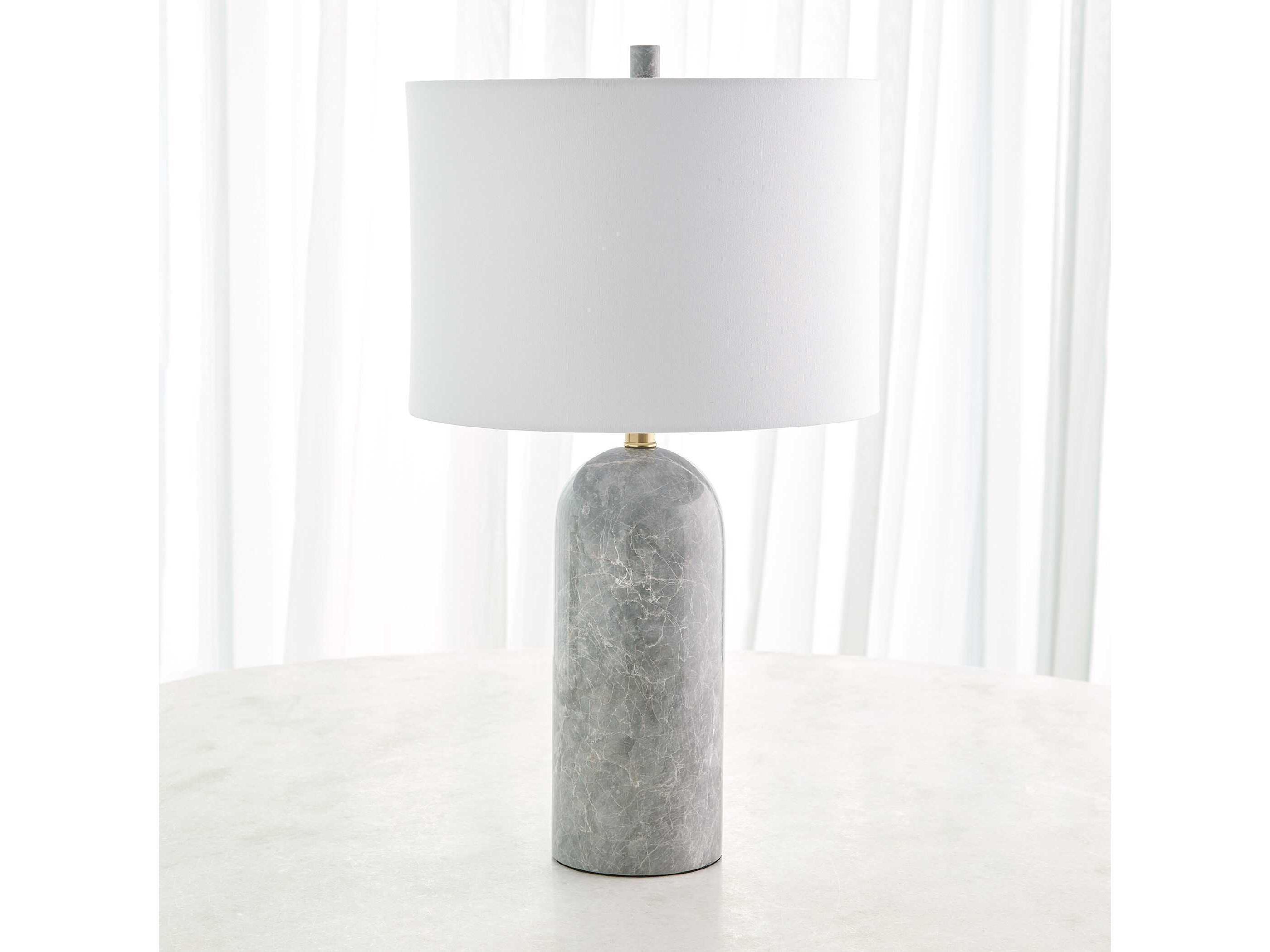 Global Views Callanish Grey Brass Buffet Lamp