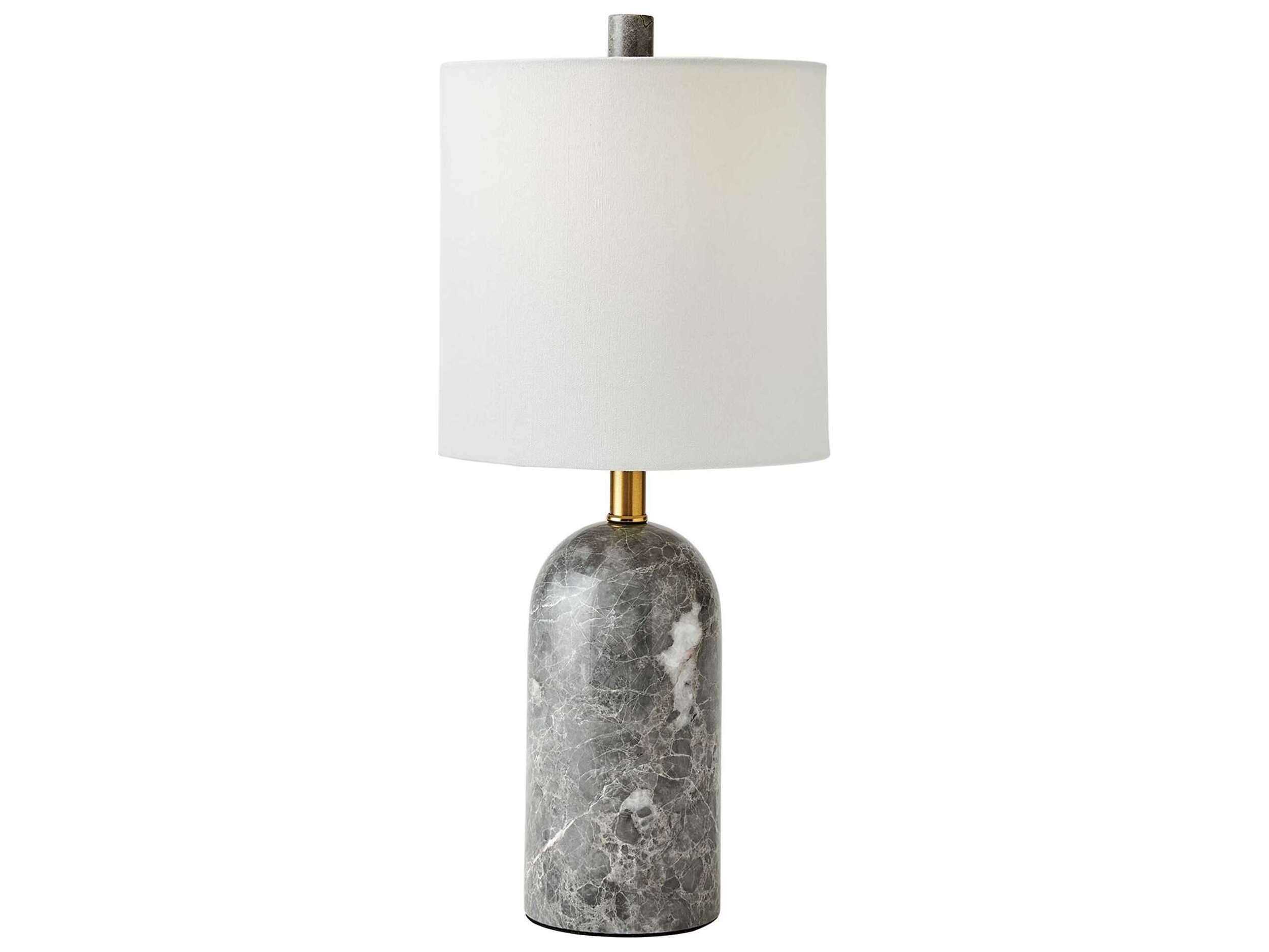 Global Views Callanish Grey Brass Table Lamp