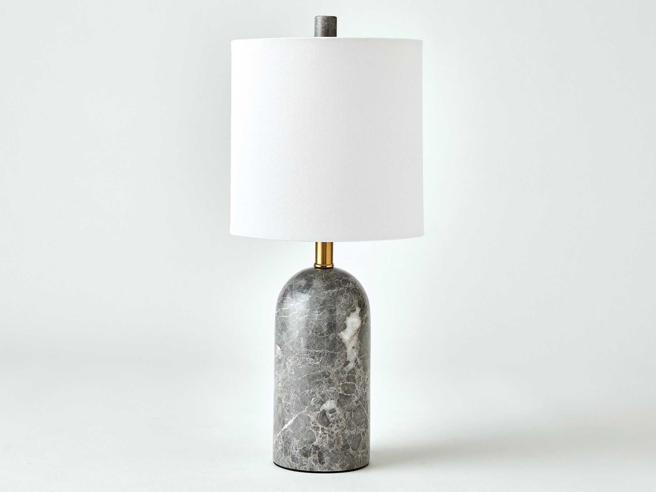 Global Views Callanish Grey Brass Table Lamp