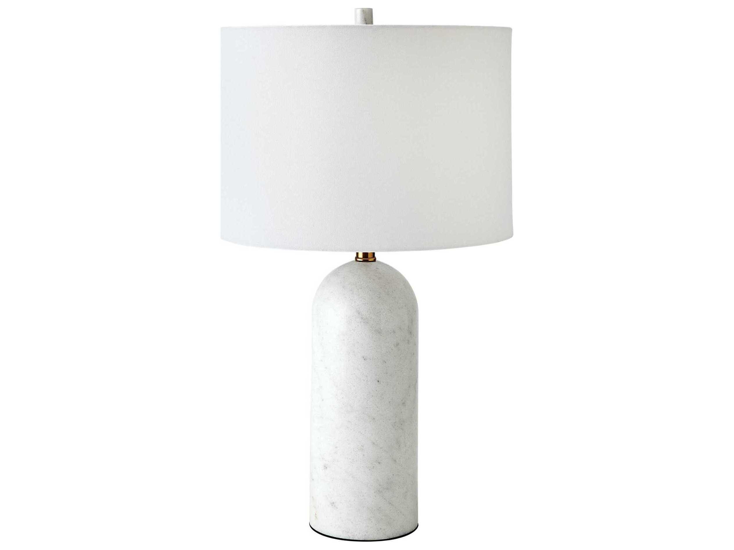 Global Views Callanish White Brass Buffet Lamp