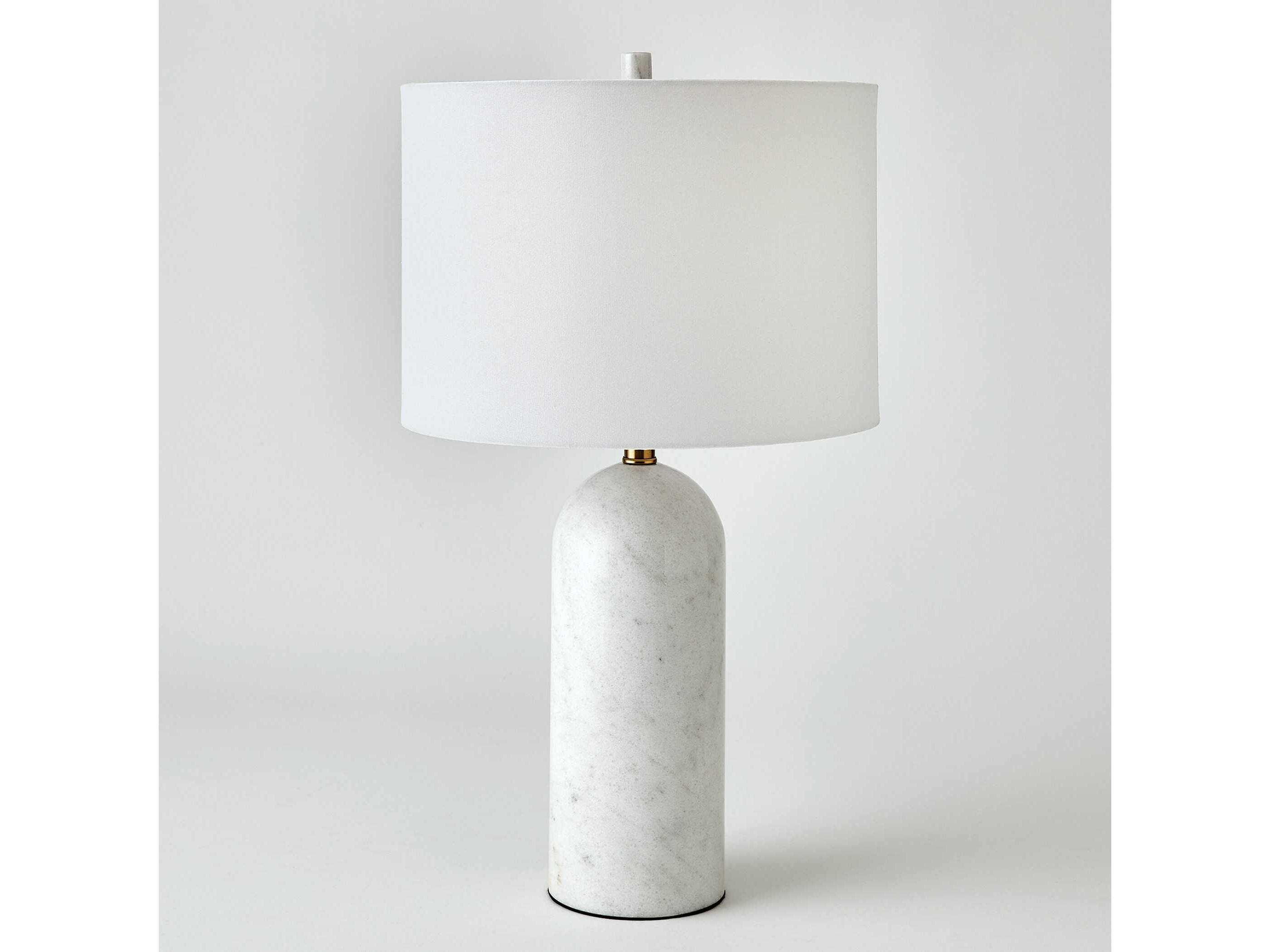Global Views Callanish White Brass Buffet Lamp