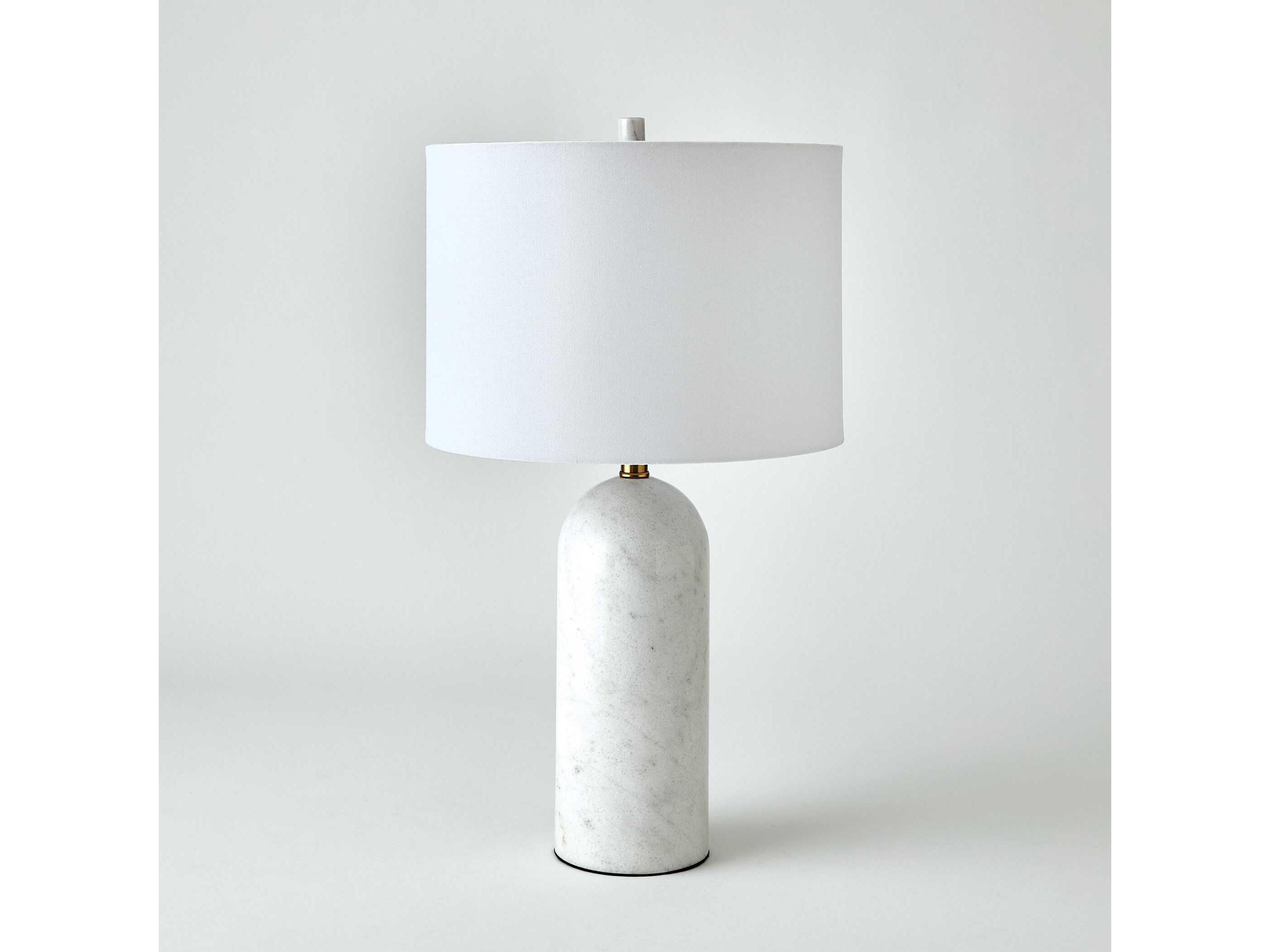 Global Views Callanish White Brass Buffet Lamp