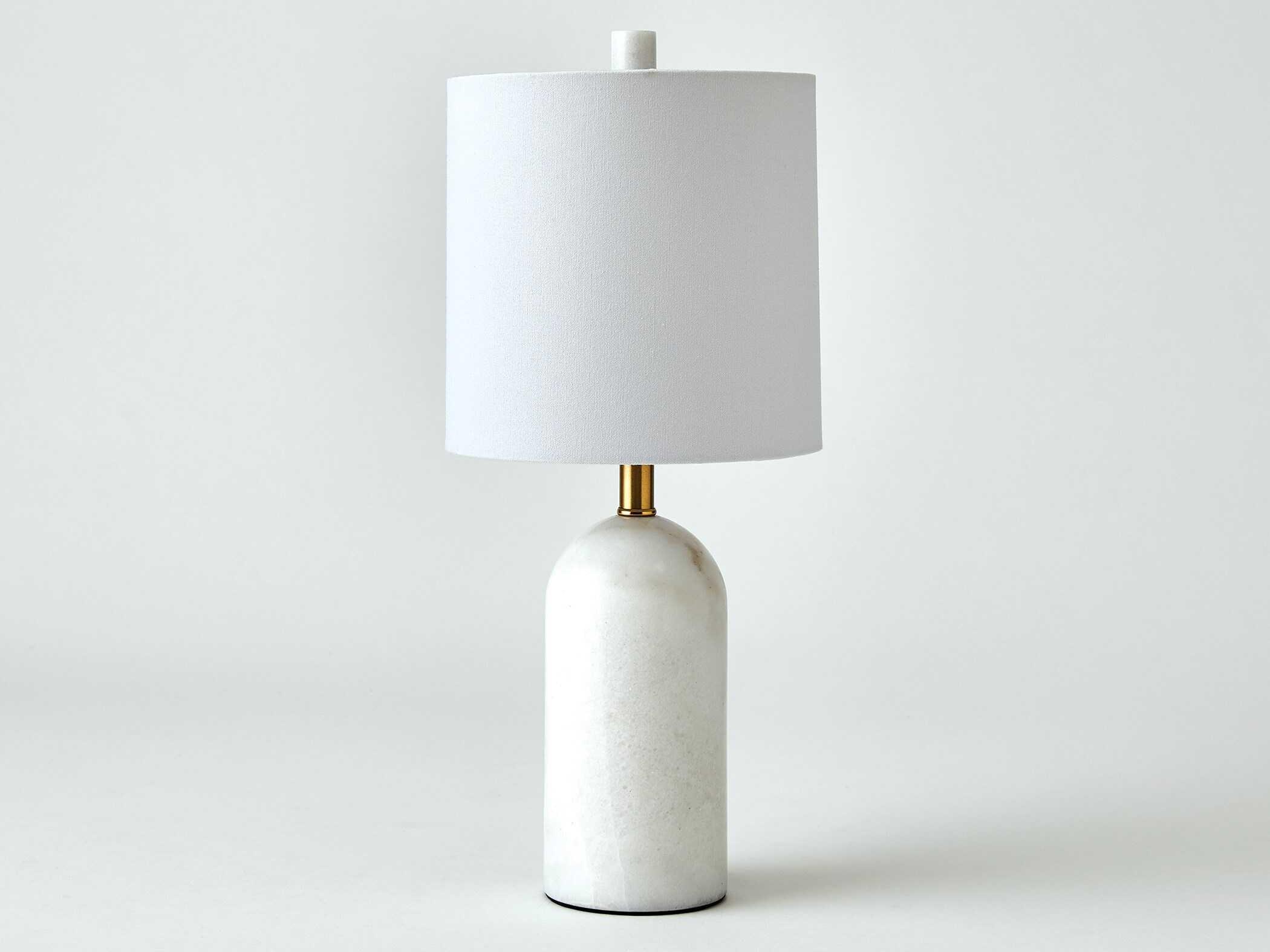 Global Views Callanish White Brass Table Lamp