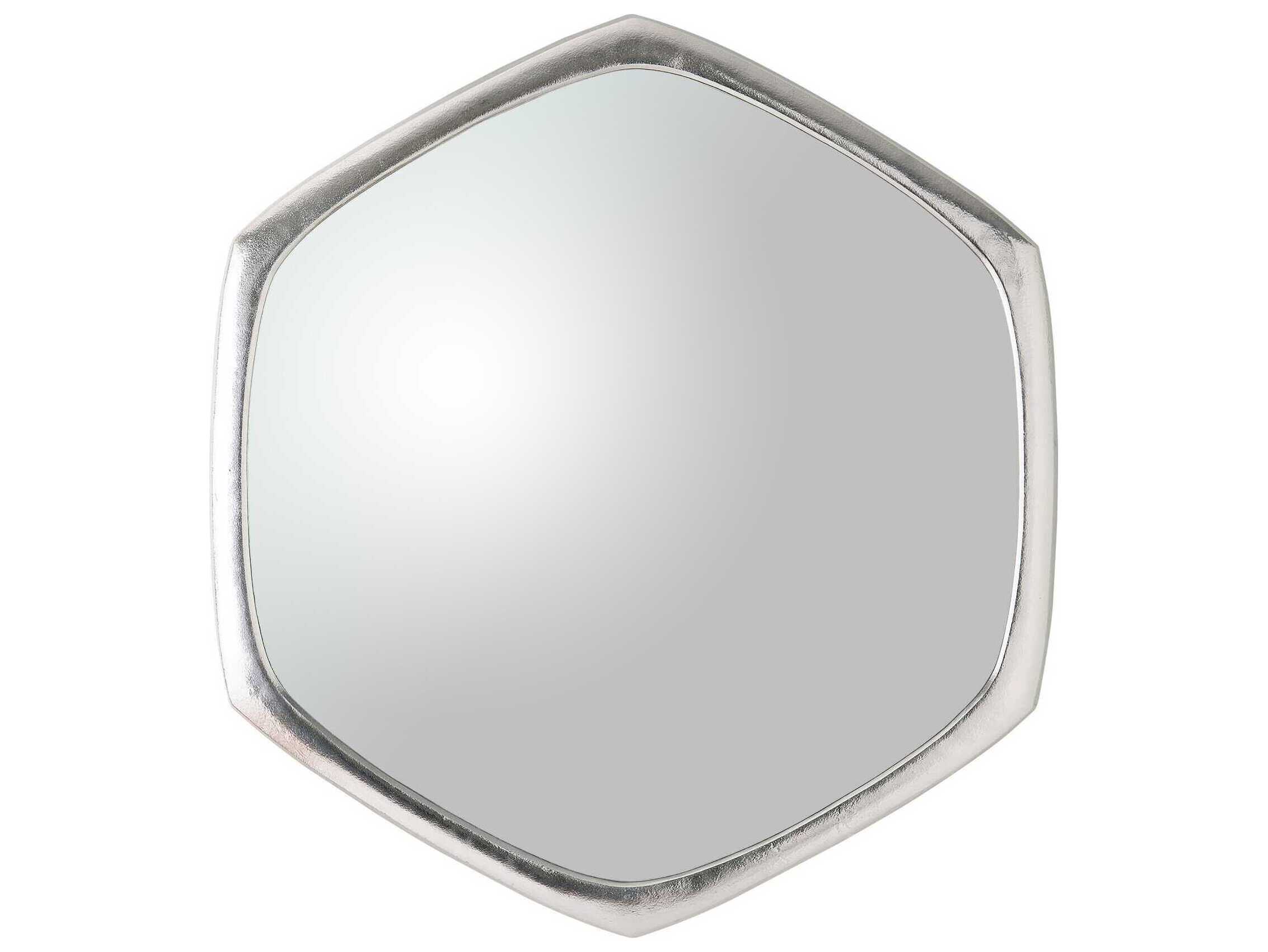 Global Views Hexagon Nickel Wall Mirror