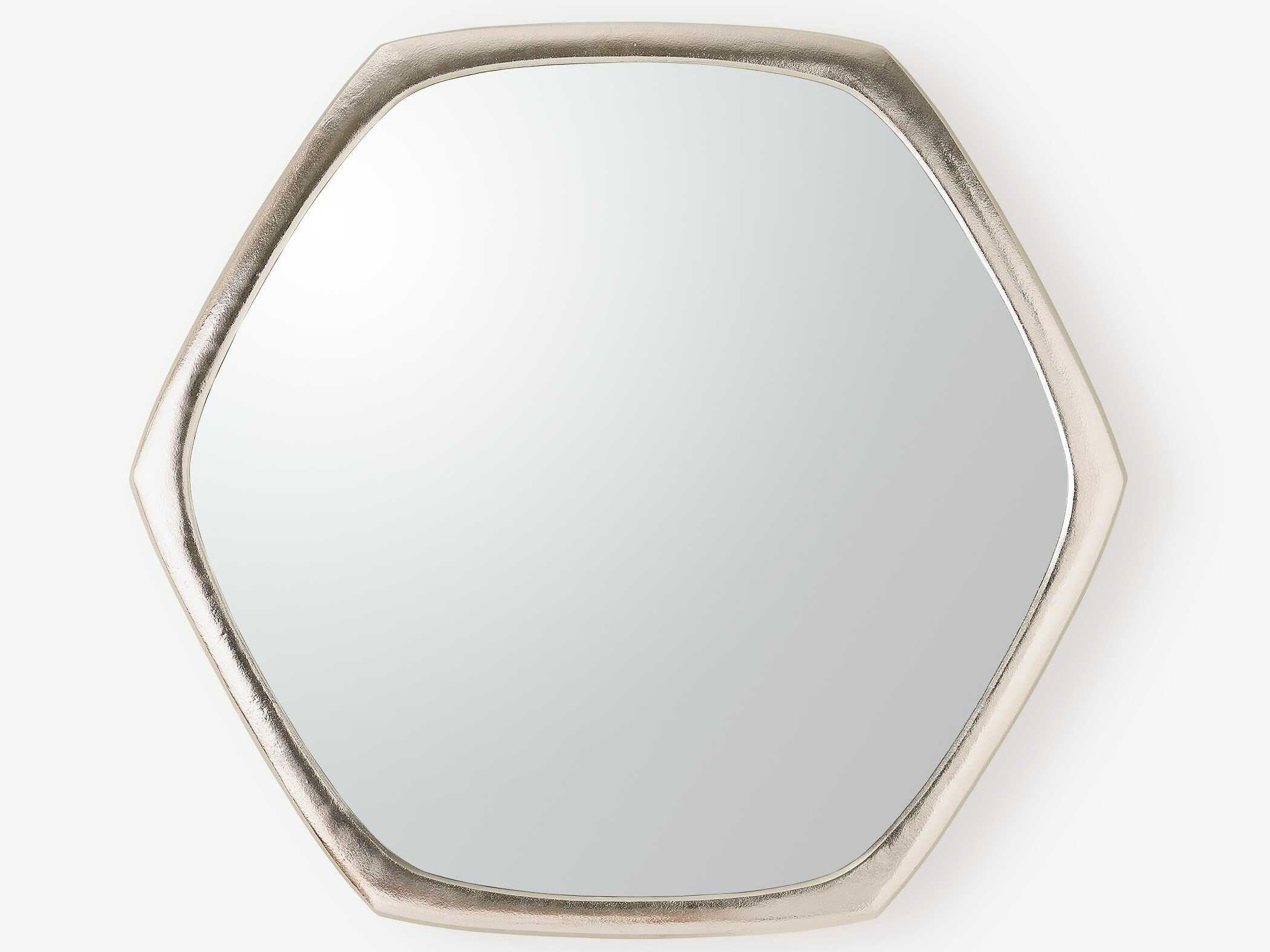 Global Views Hexagon Nickel Wall Mirror