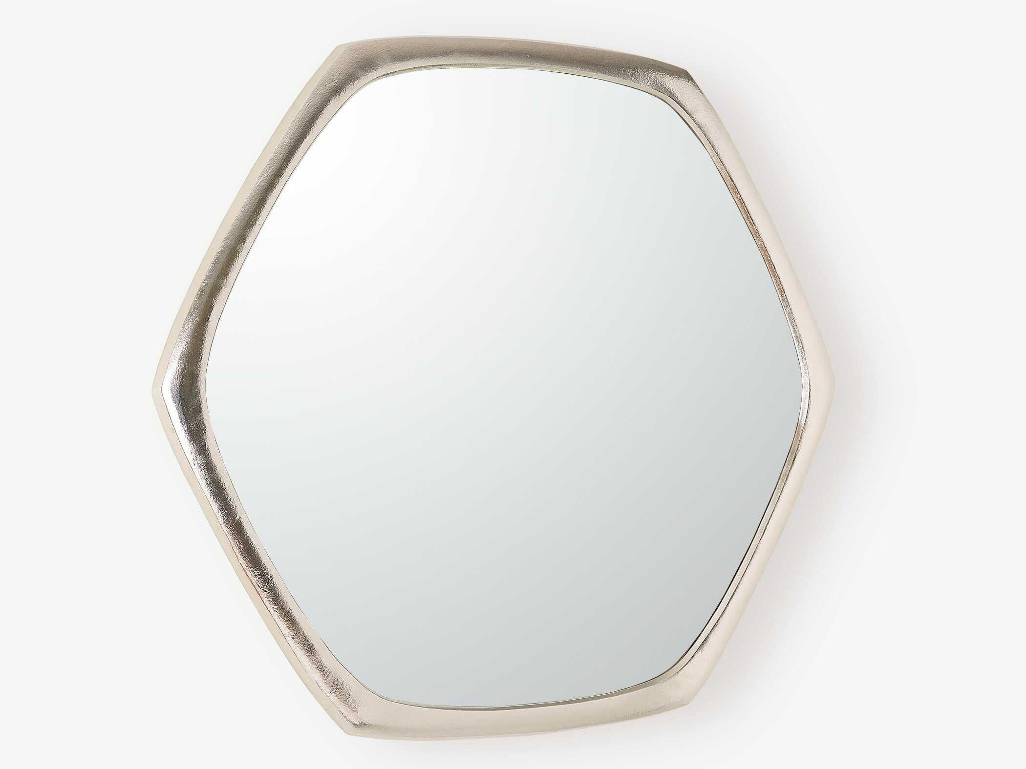 Global Views Hexagon Nickel Wall Mirror