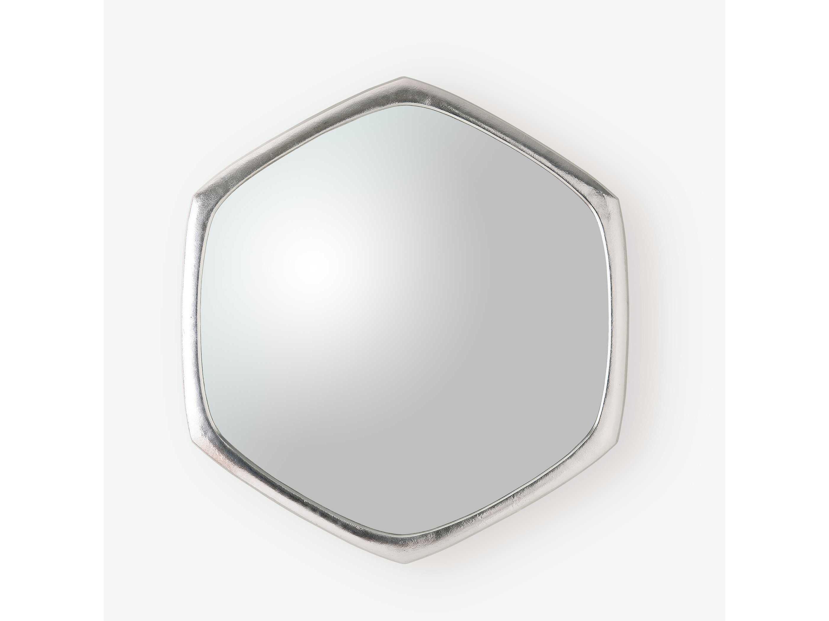 Global Views Hexagon Nickel Wall Mirror