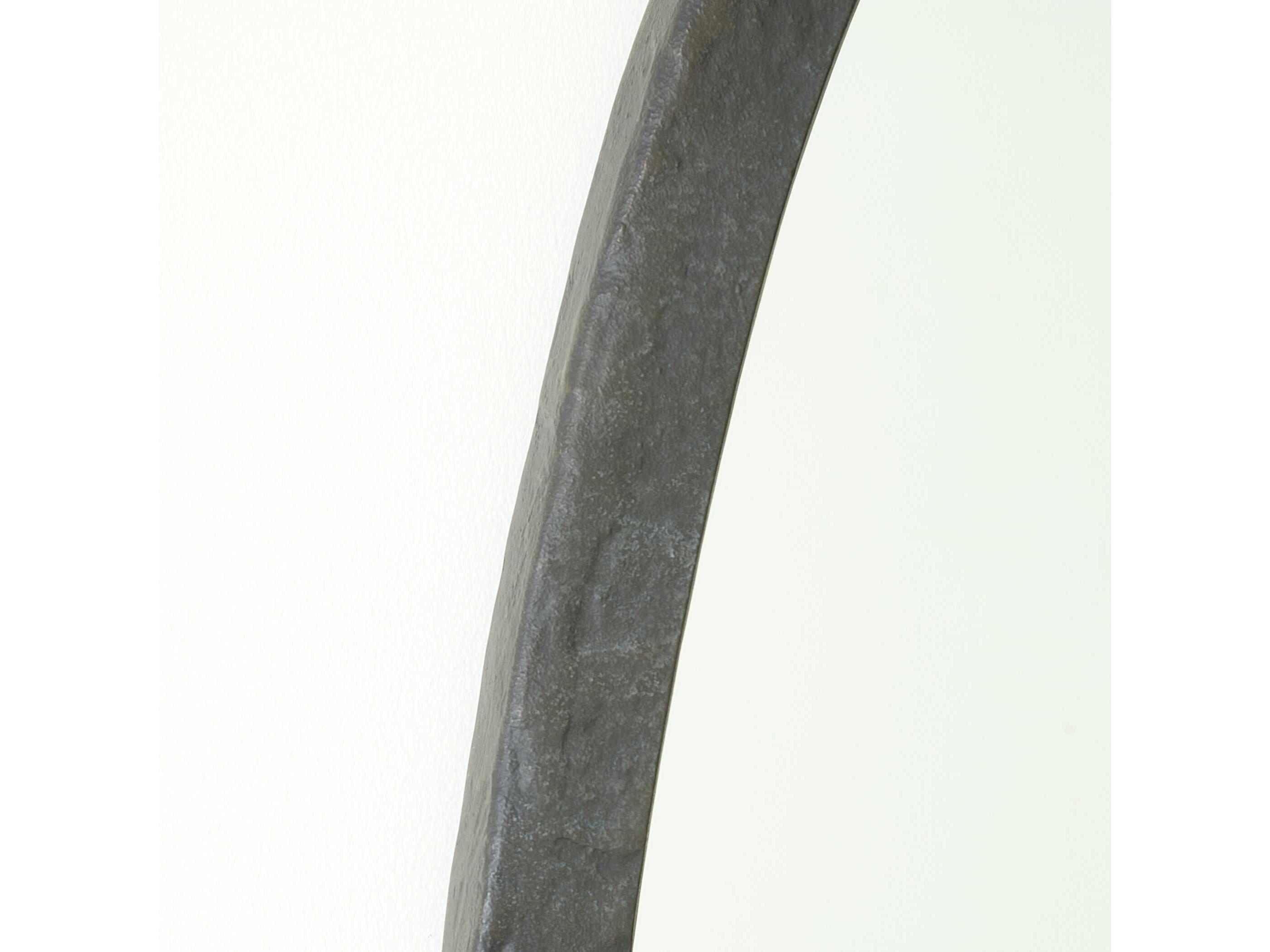 Global Views Forged Iron Black Oval Wall Mirror