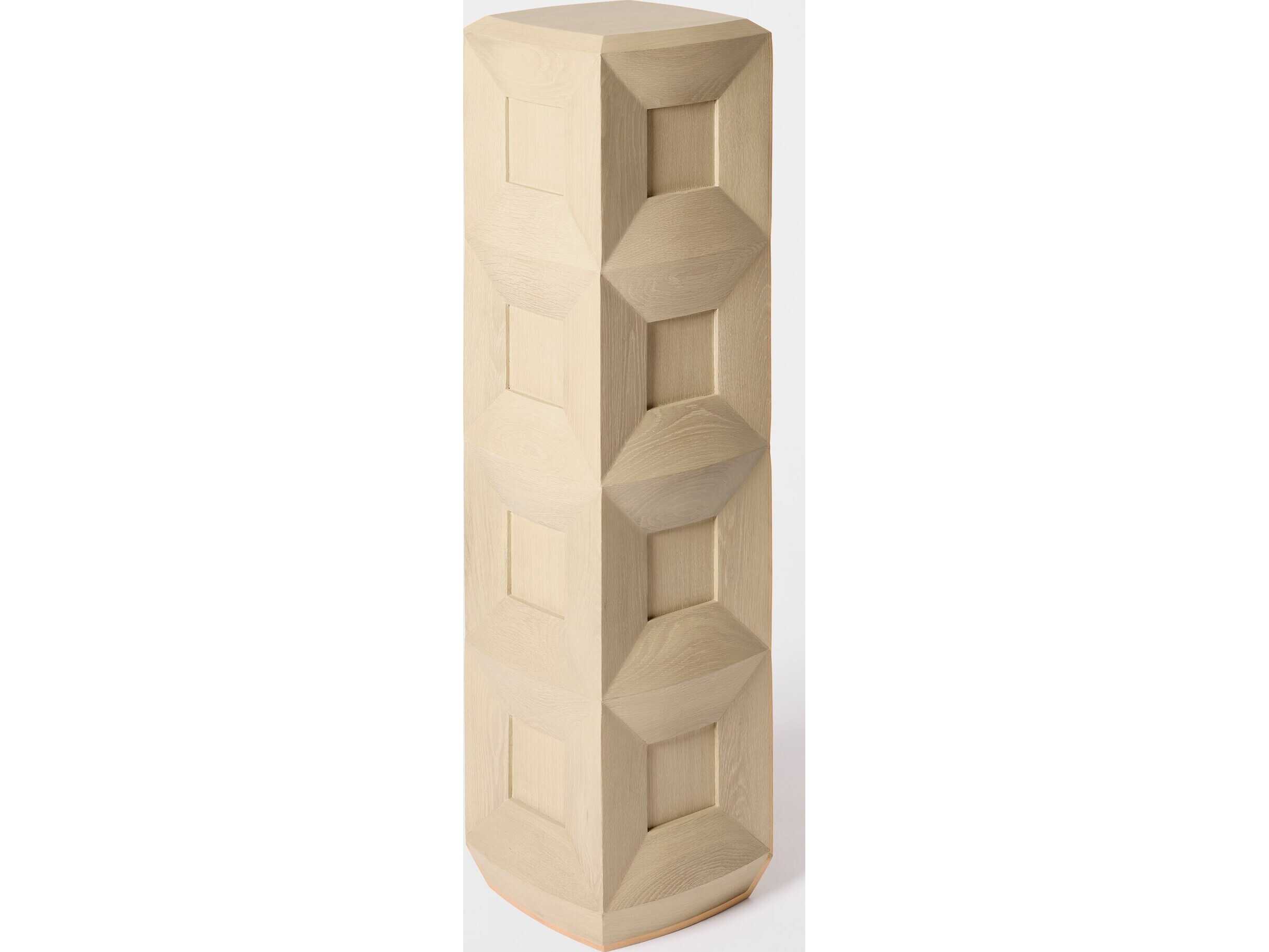 Global Views Stilo Square Wood Natural End Table