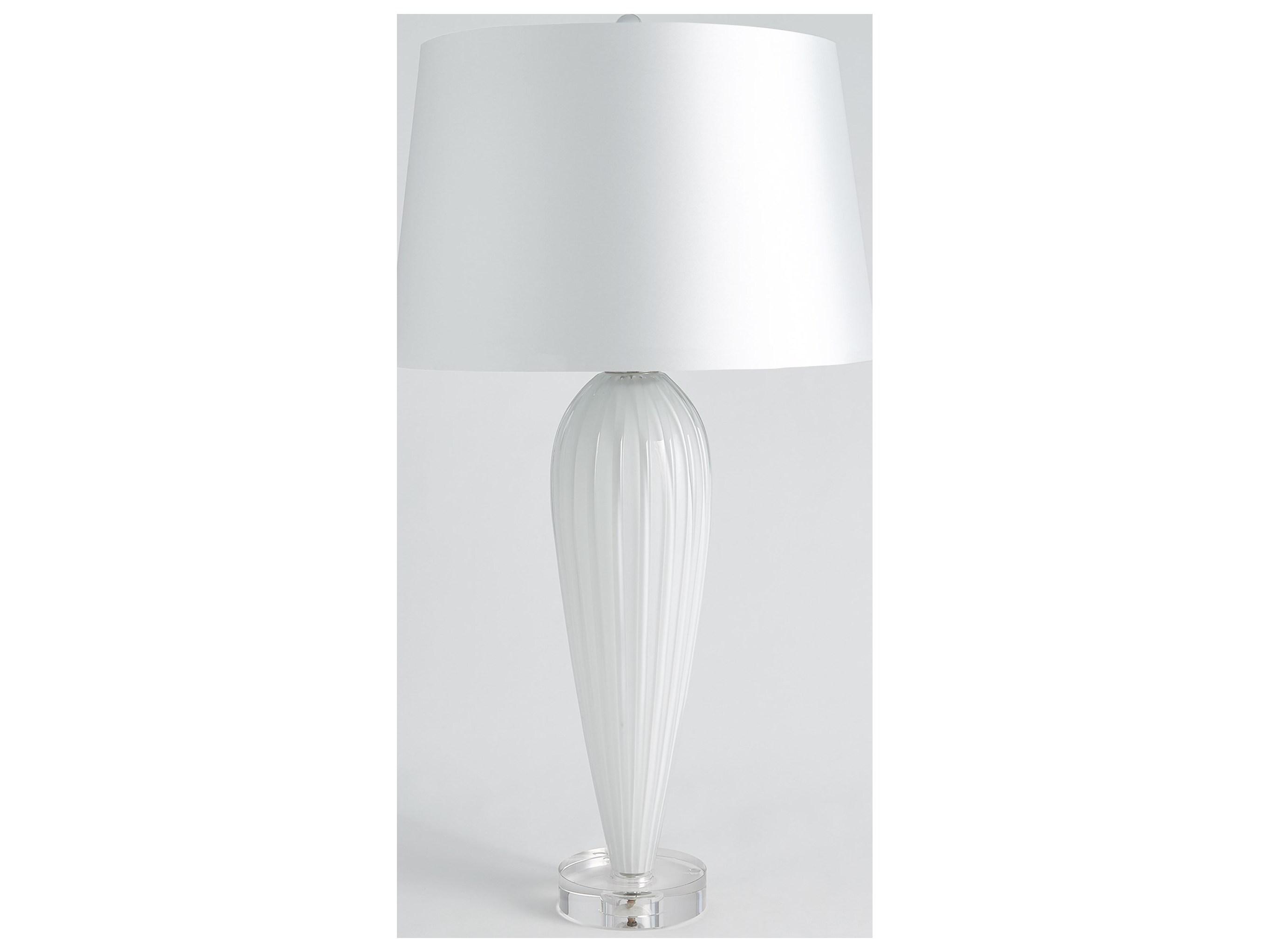 Global Views Teardrop White Table Lamp
