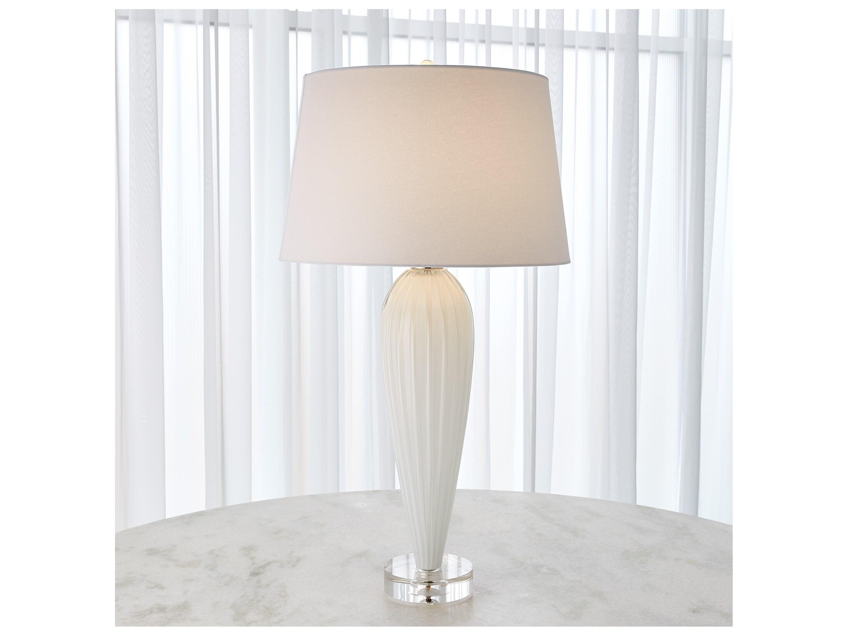 Global Views Teardrop White Table Lamp