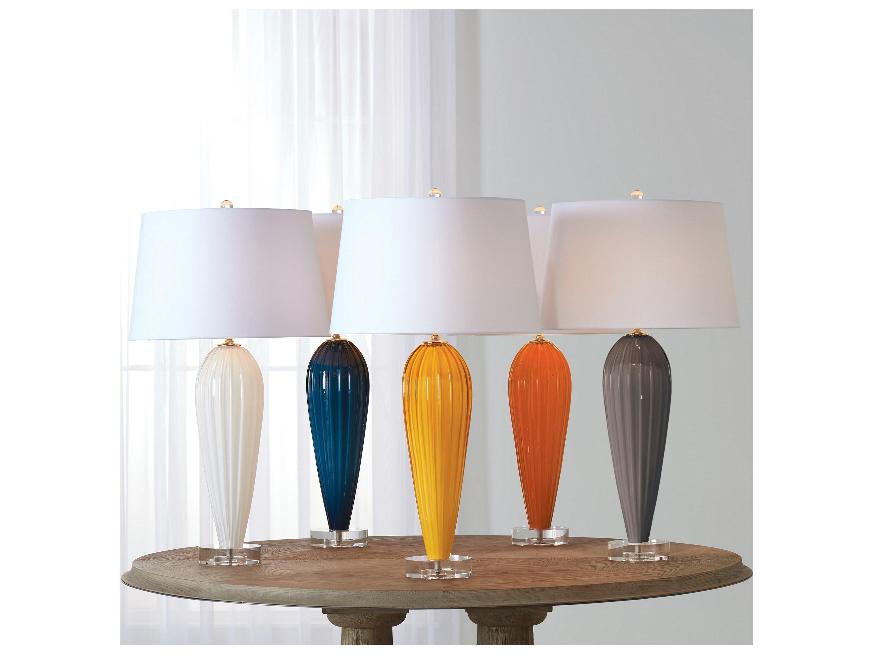 Global Views Teardrop White Table Lamp