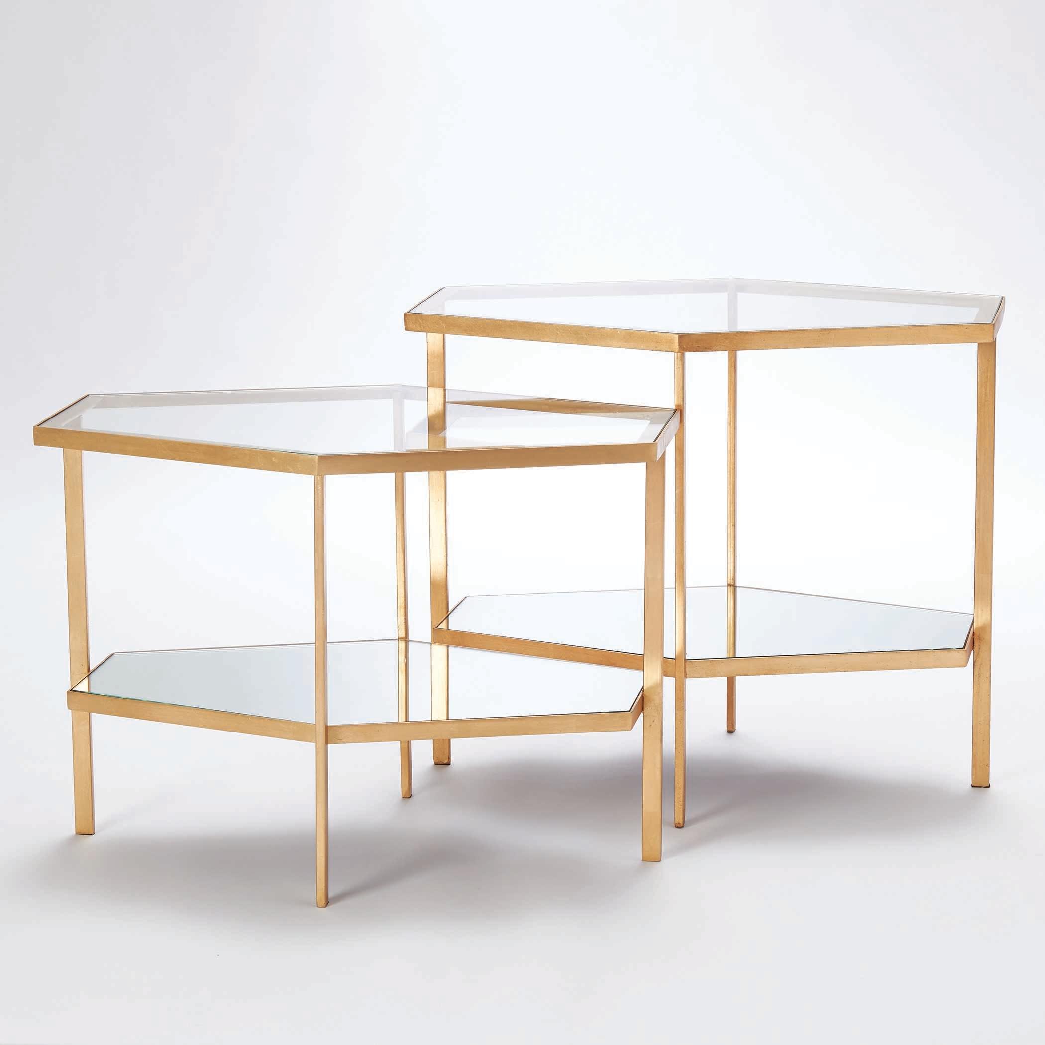 Global Views Hexagon Glass Coffee Table