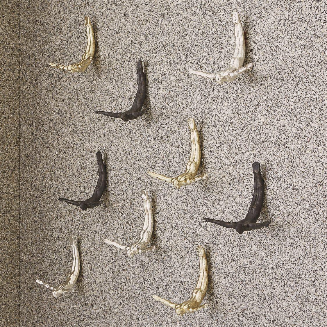 Global Views Nickel Wall Diver Metal Wall Art