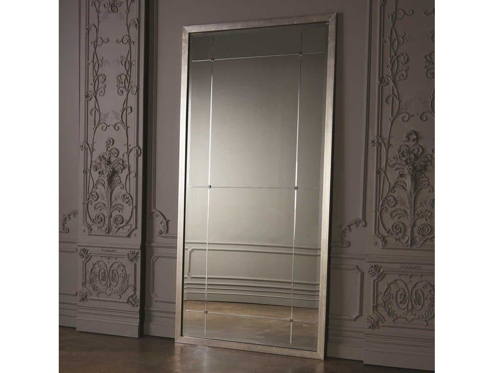 Global Views Silver Leaf Floor Mirror Rectangular