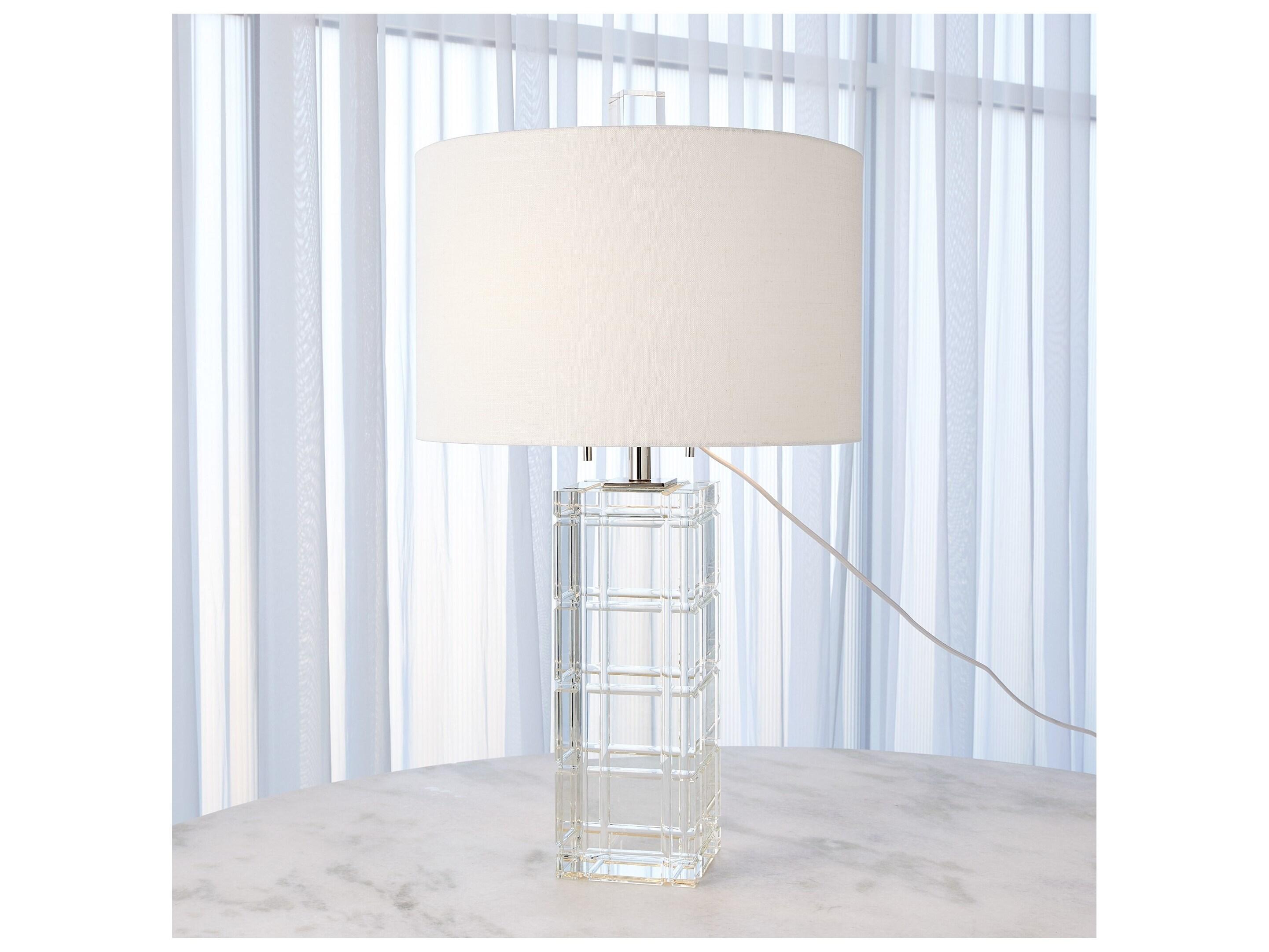 Global Views White Table Lamp