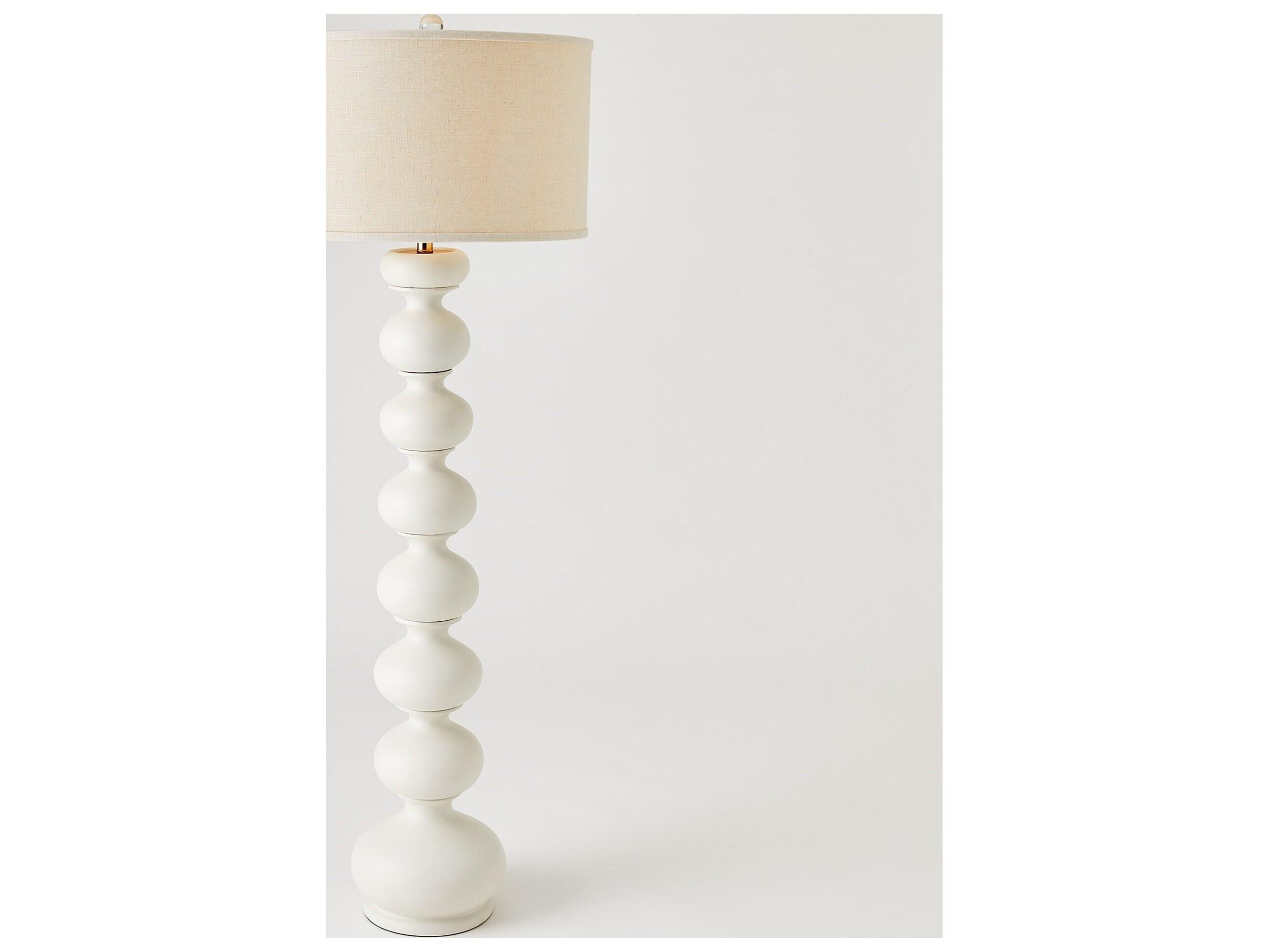 Global Views White Floor Lamp