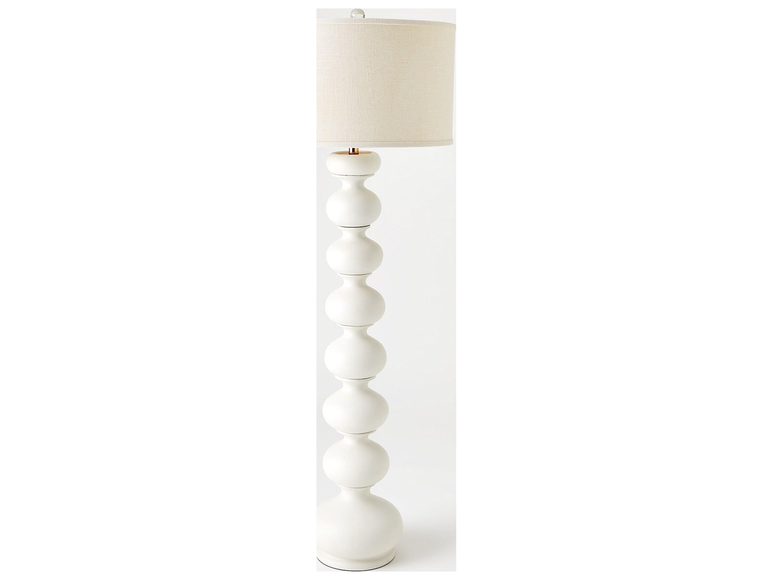 Global Views White Floor Lamp