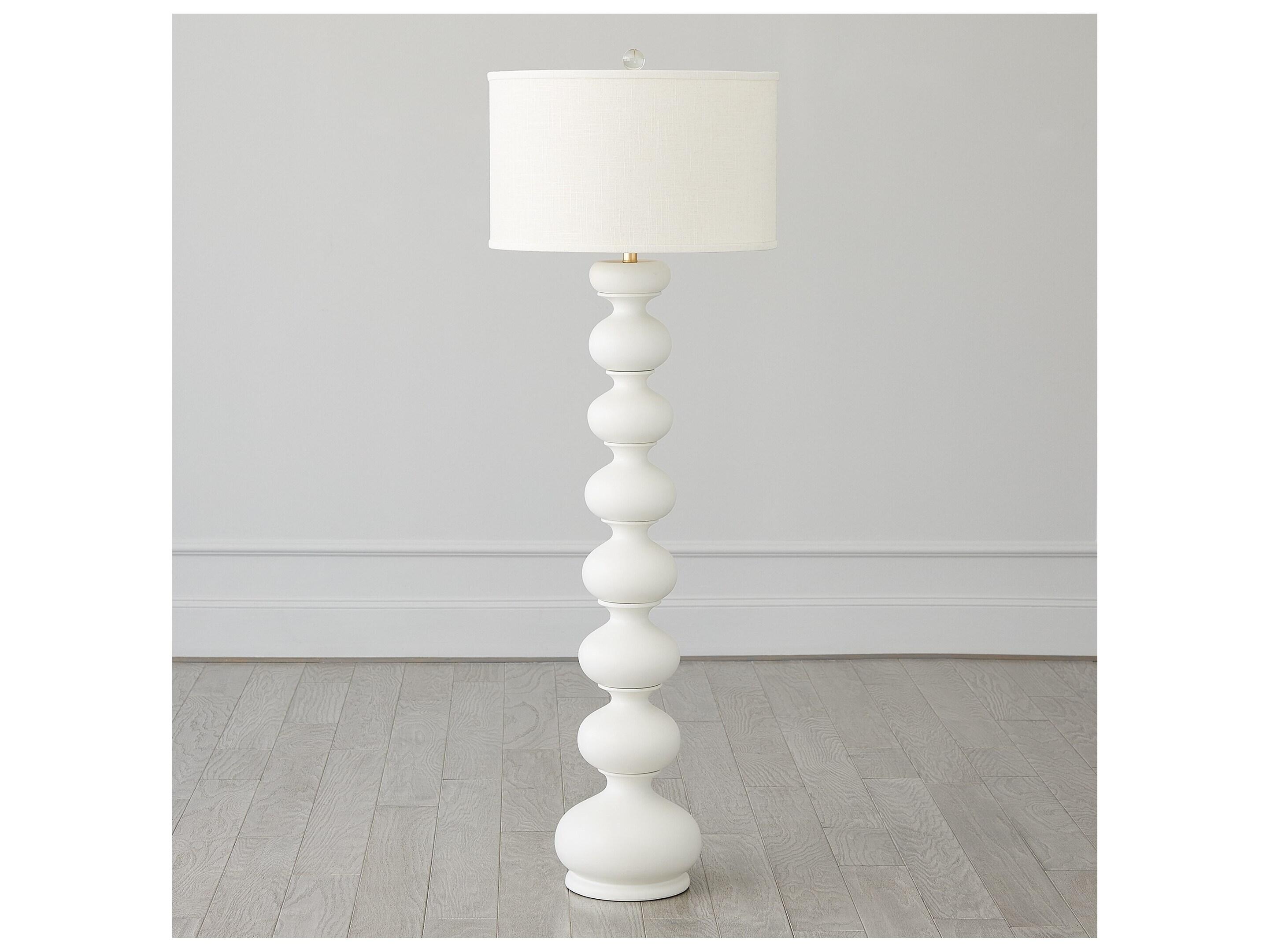 Global Views White Floor Lamp