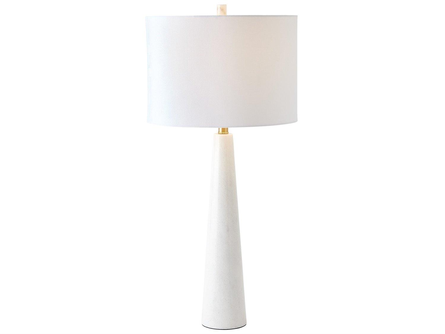 Global Views Pinnacle Silver White Buffet Lamp