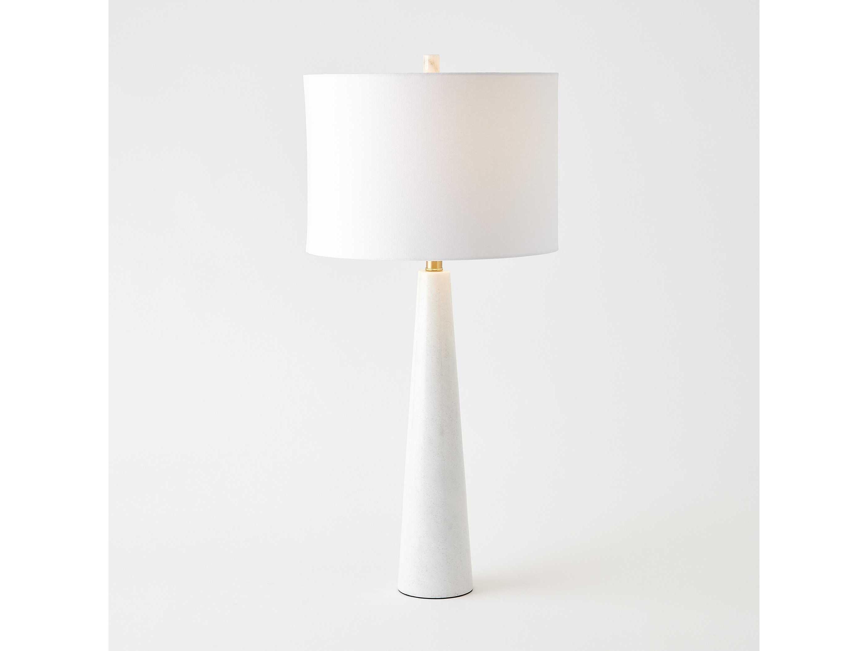 Global Views Pinnacle Silver White Buffet Lamp