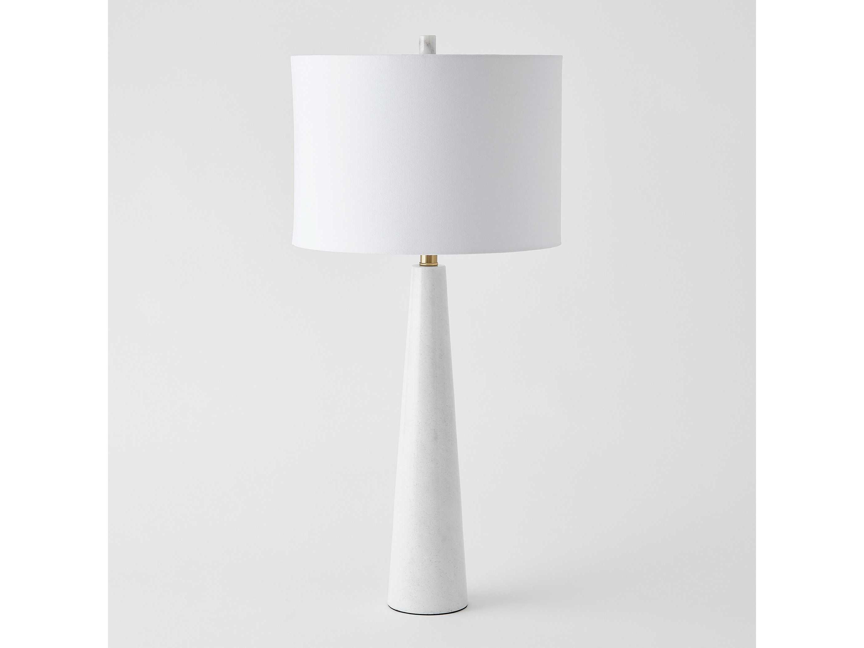 Global Views Pinnacle Silver White Buffet Lamp