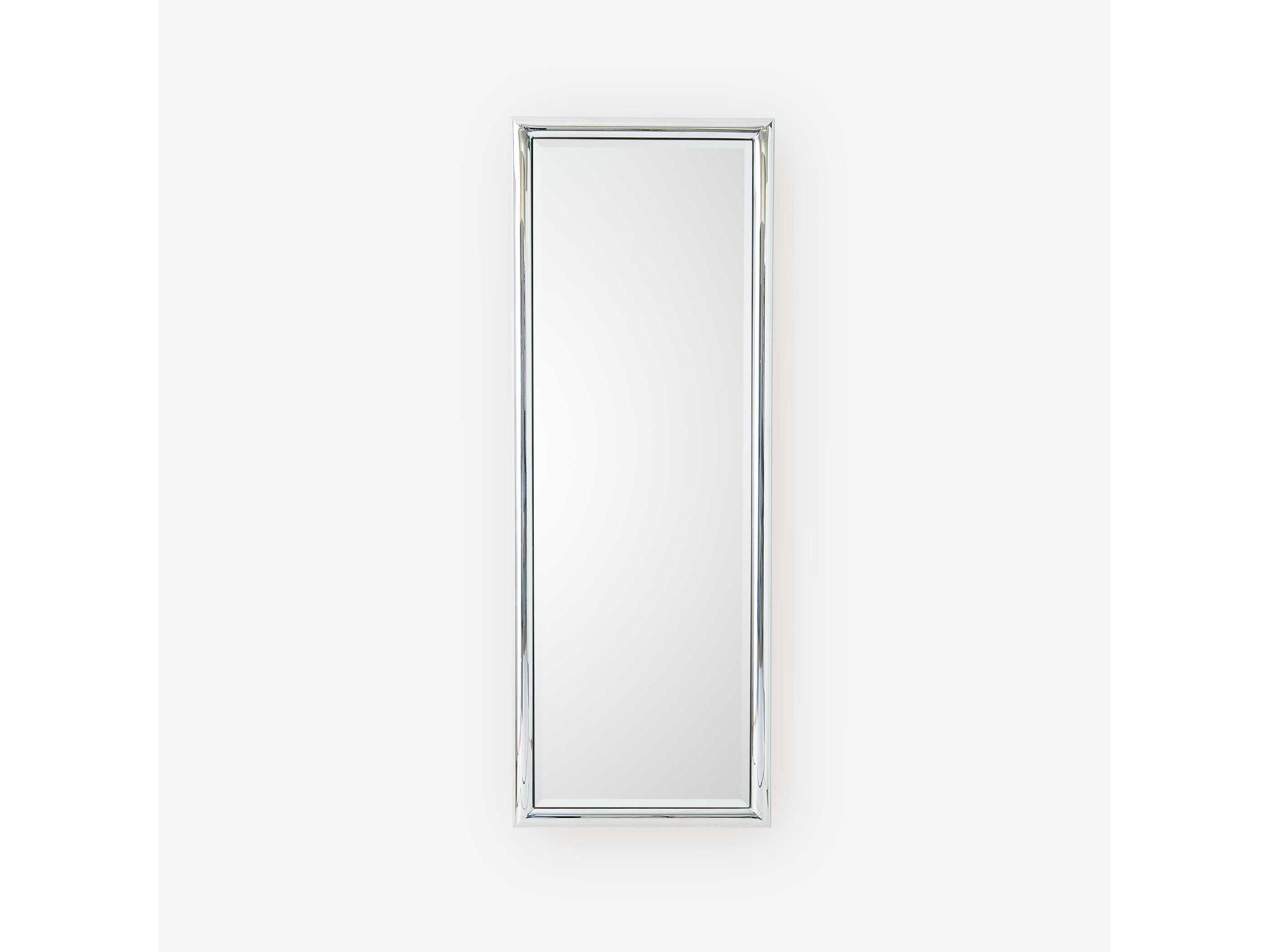 Global Views Bennett Polished Nickel Rectangular Floor Mirror