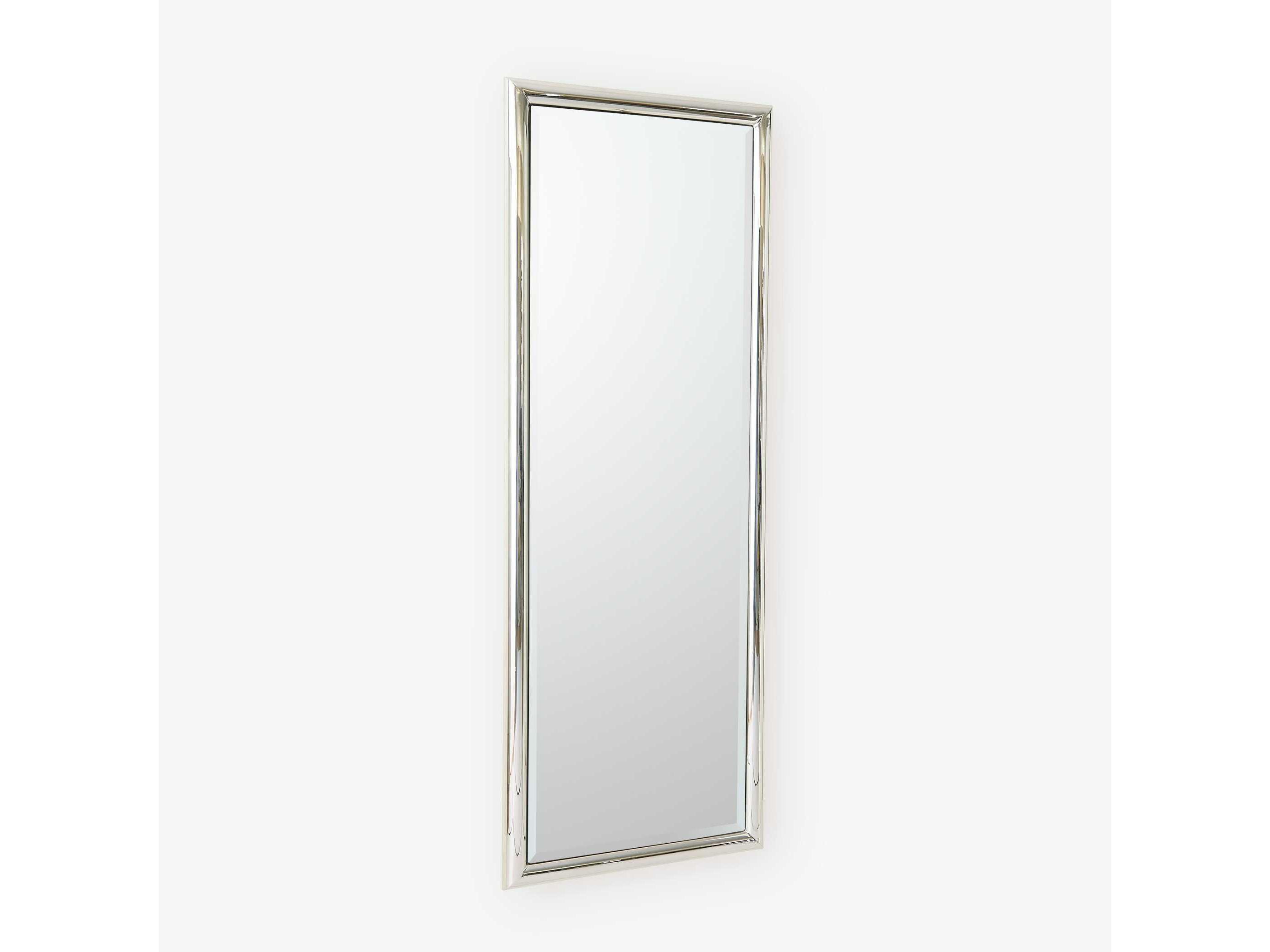 Global Views Bennett Polished Nickel Rectangular Floor Mirror
