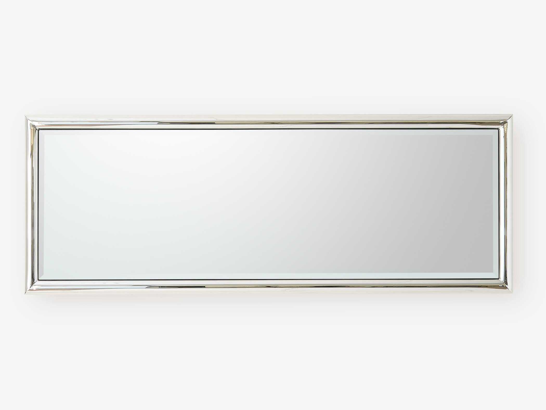 Global Views Bennett Polished Nickel Rectangular Floor Mirror