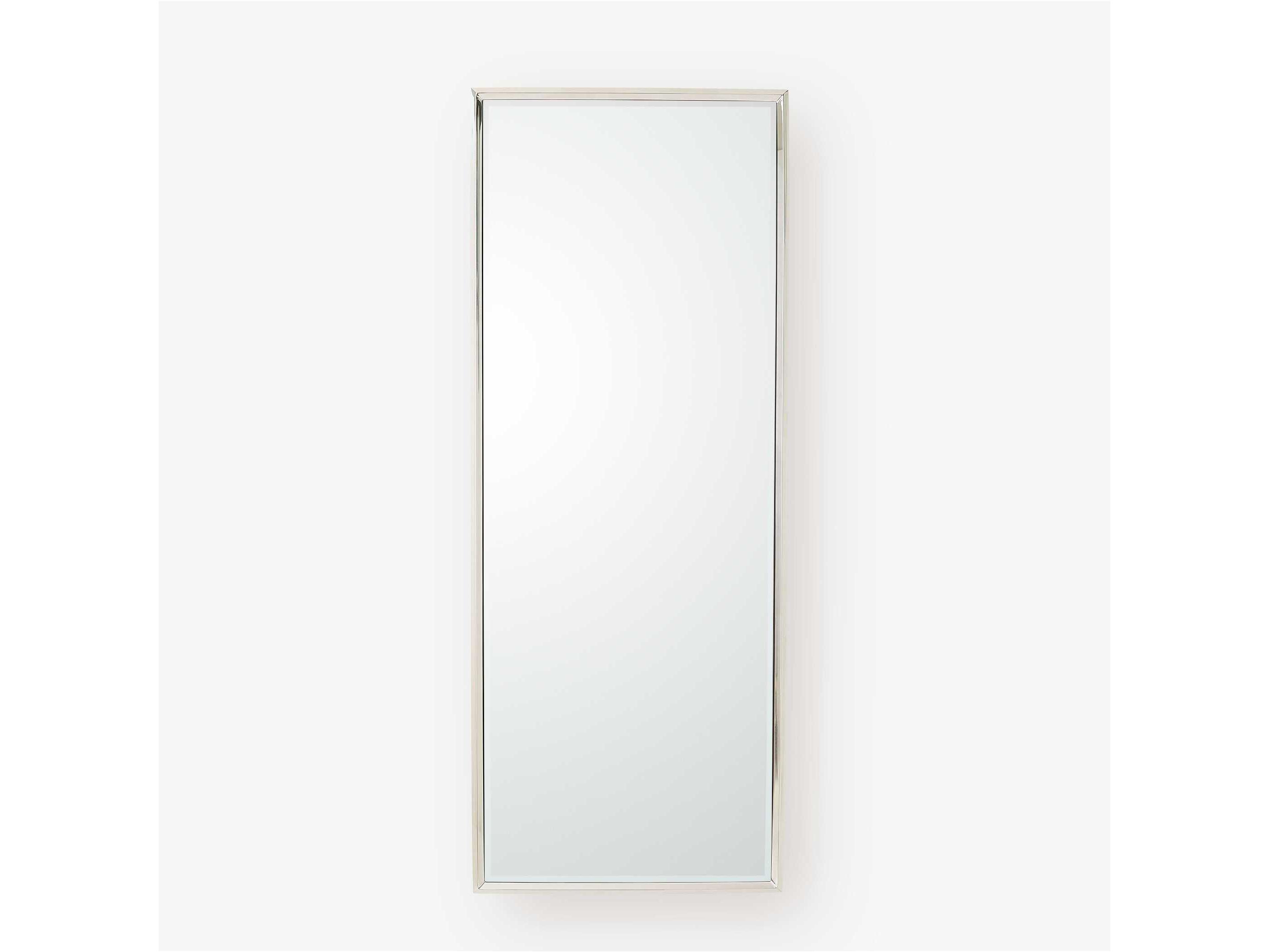 Global Views Reeves Polished Nickel Rectangular Floor Mirror