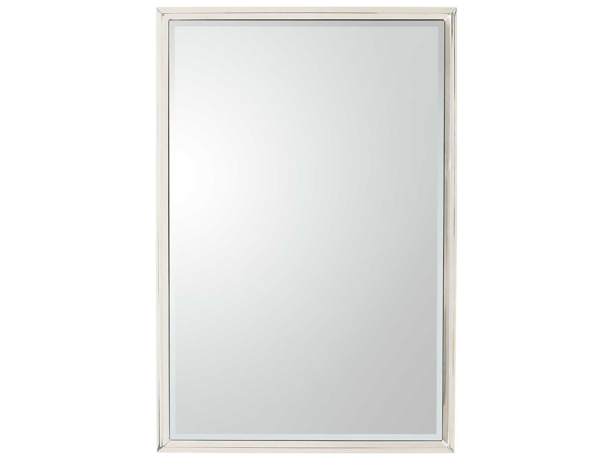 Global Views Reeves Polished Nickel Rectangular Wall Mirror