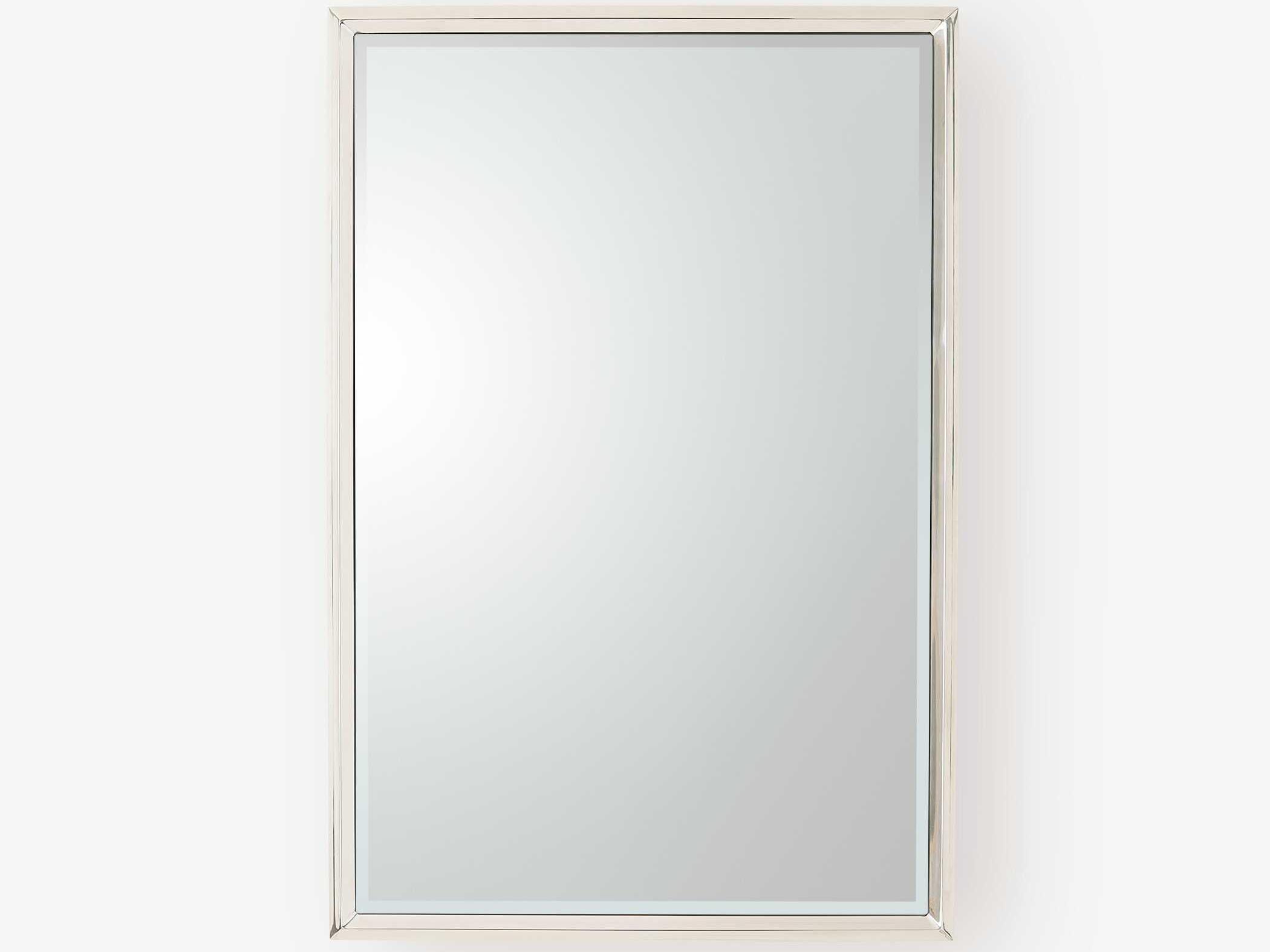 Global Views Reeves Polished Nickel Rectangular Wall Mirror
