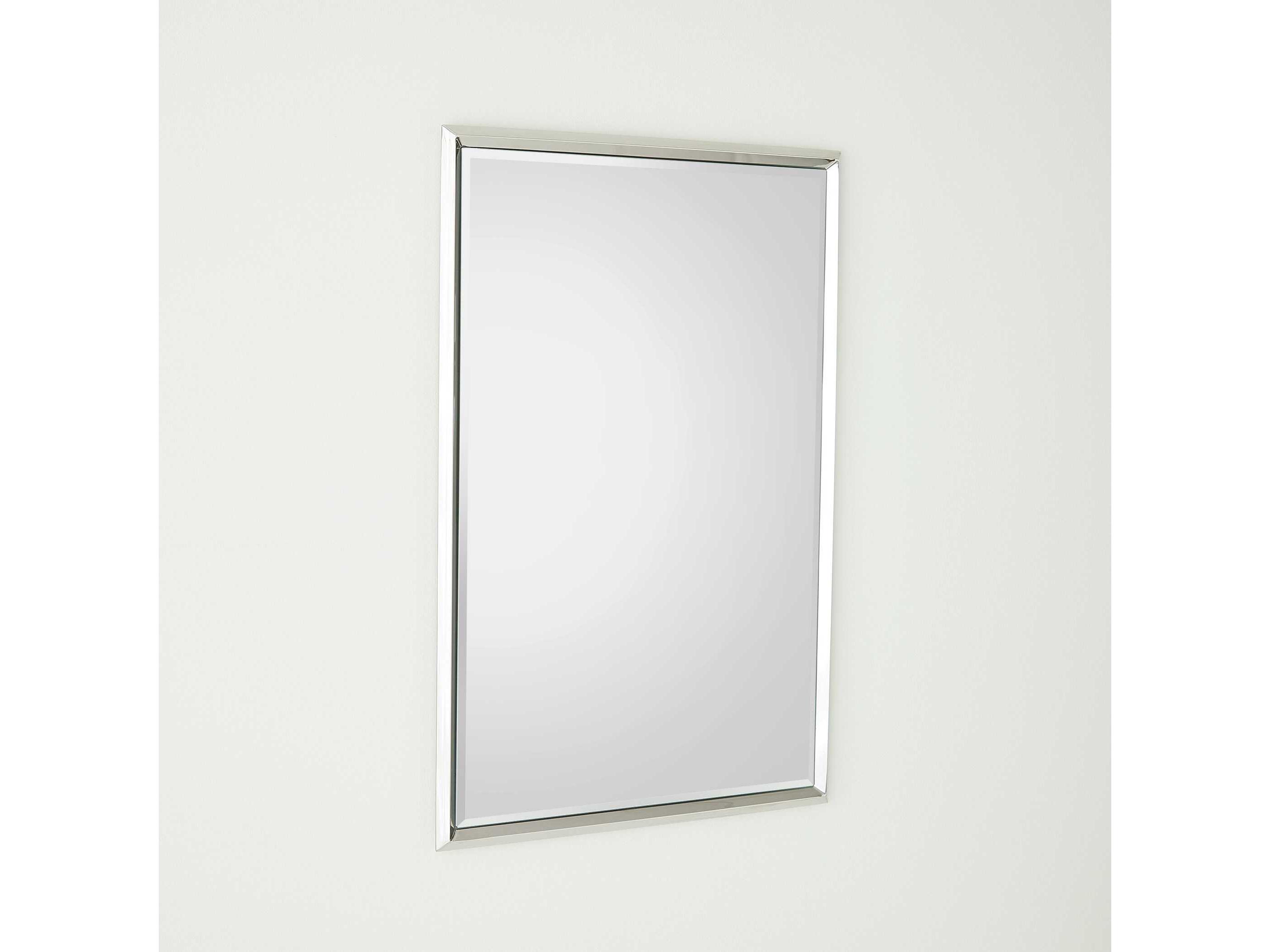 Global Views Reeves Polished Nickel Rectangular Wall Mirror