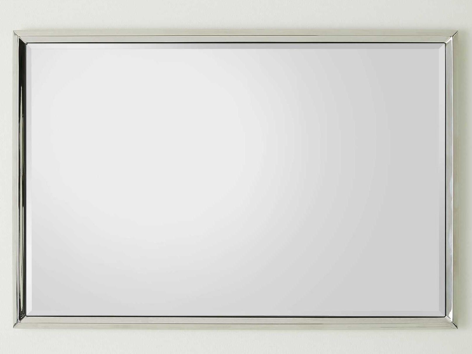 Global Views Reeves Polished Nickel Rectangular Wall Mirror