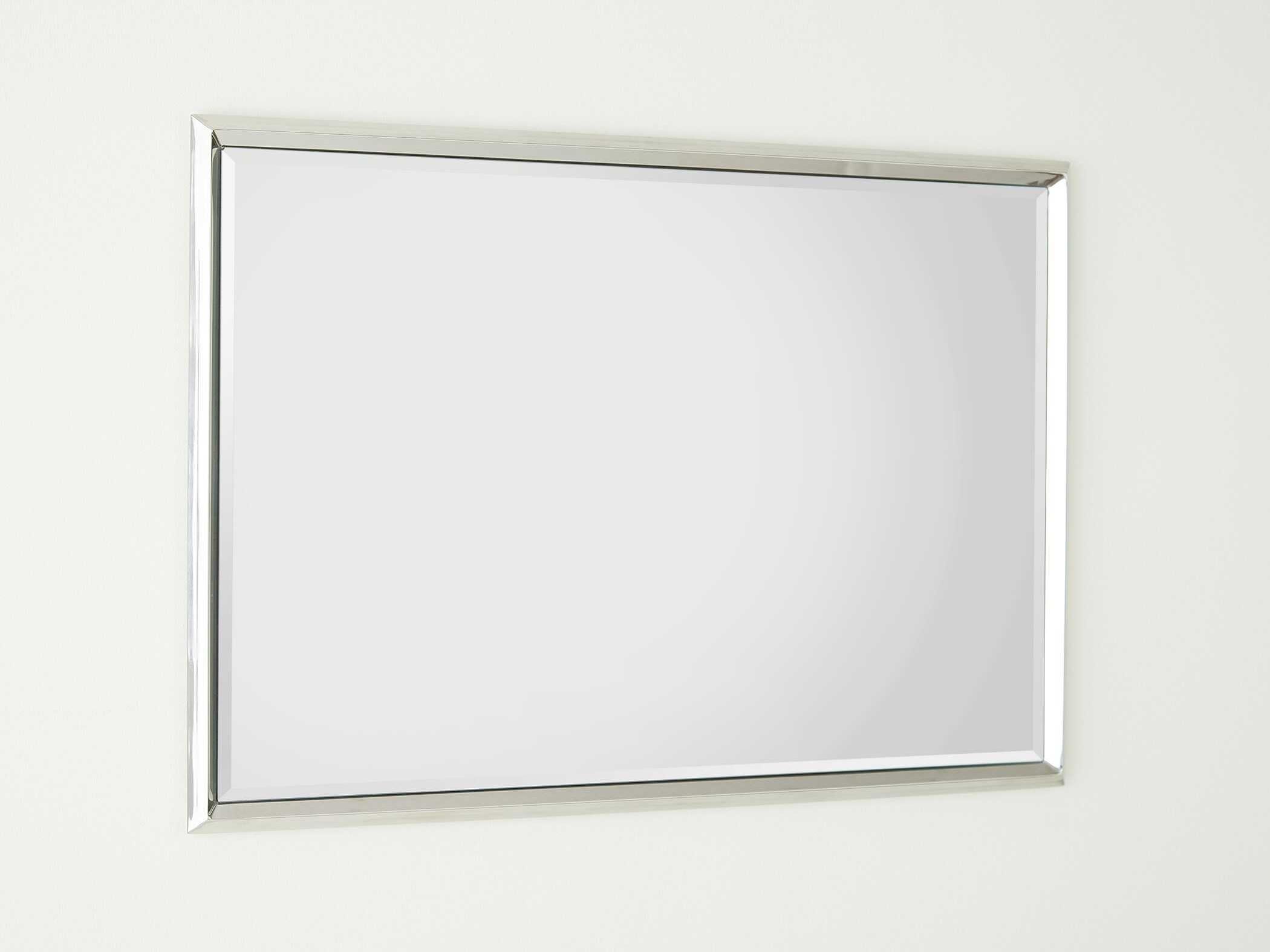 Global Views Reeves Polished Nickel Rectangular Wall Mirror
