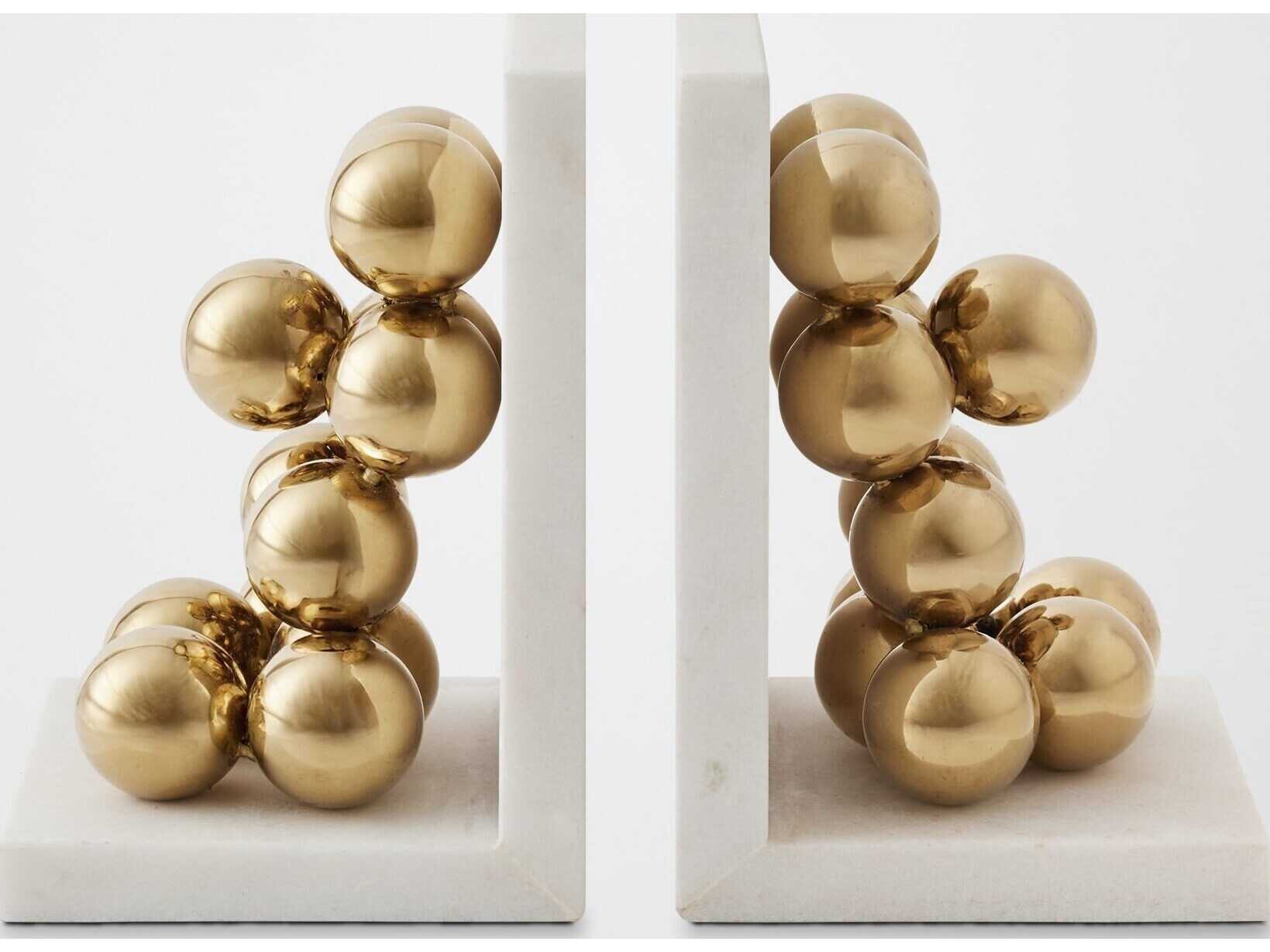 Global Views Sphere Brass Bookends