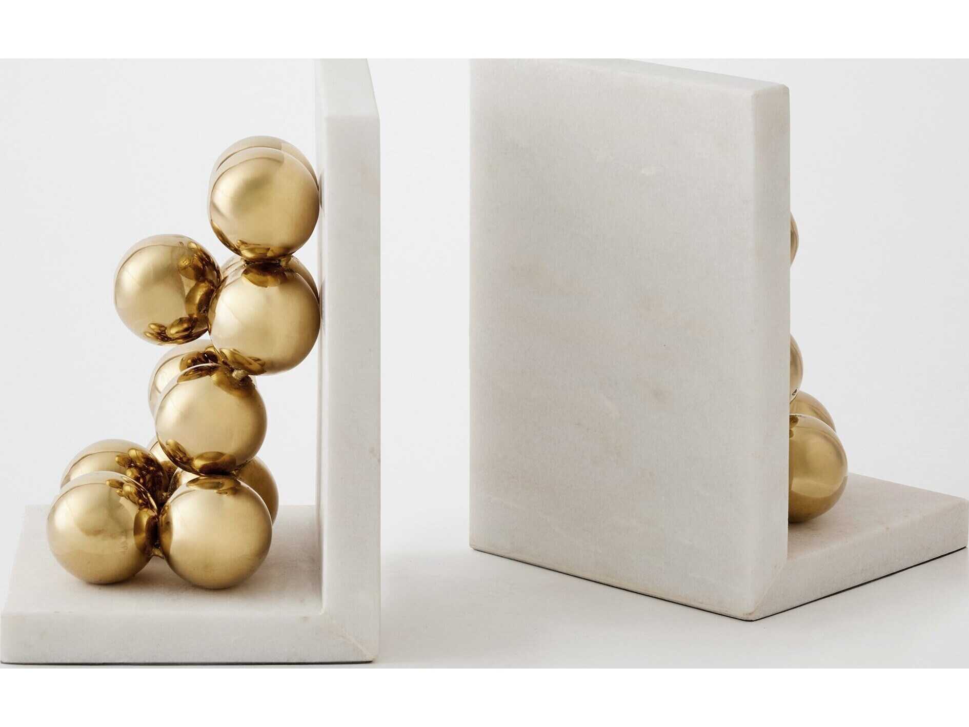 Global Views Sphere Brass Bookends