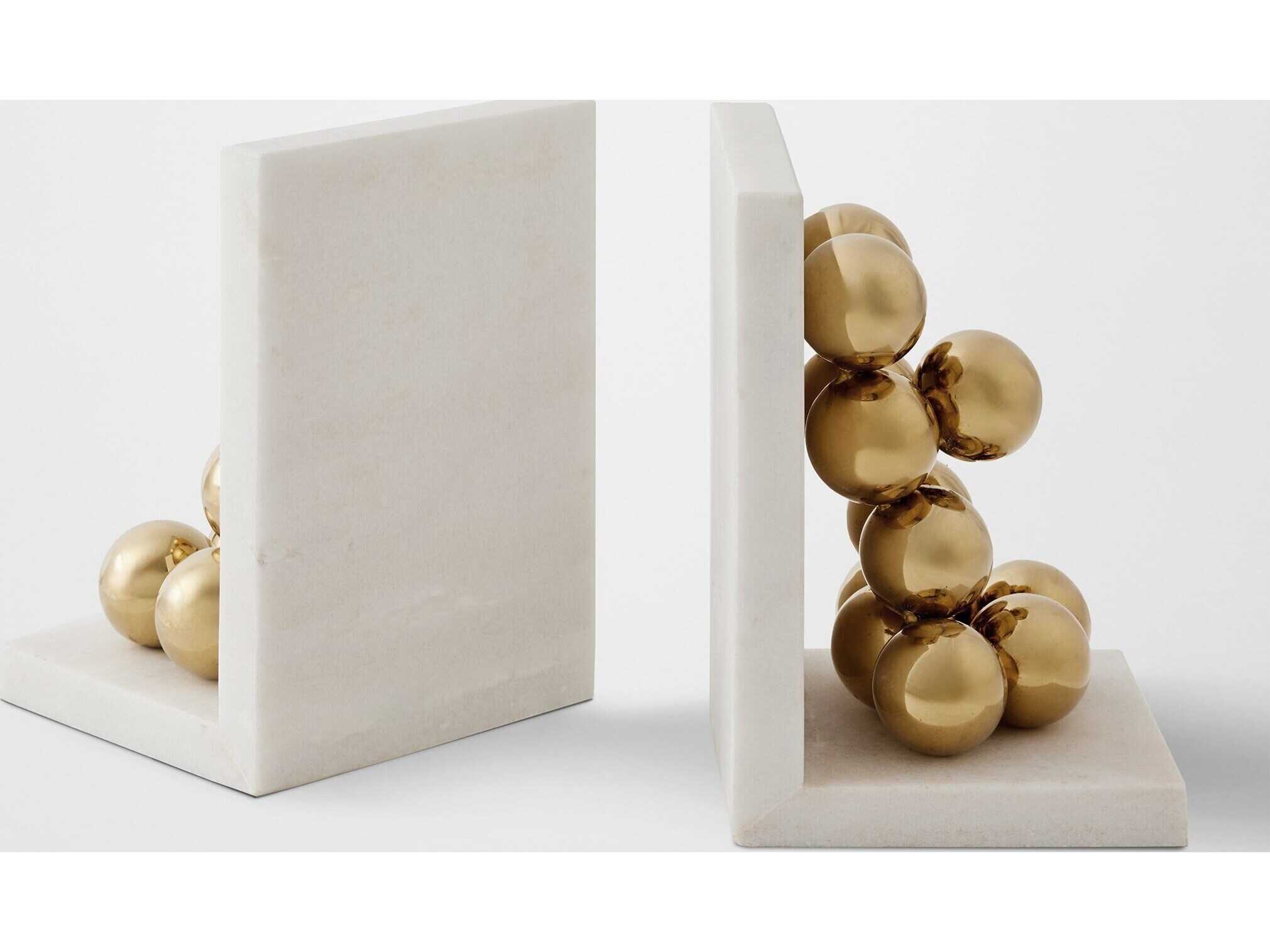 Global Views Sphere Brass Bookends