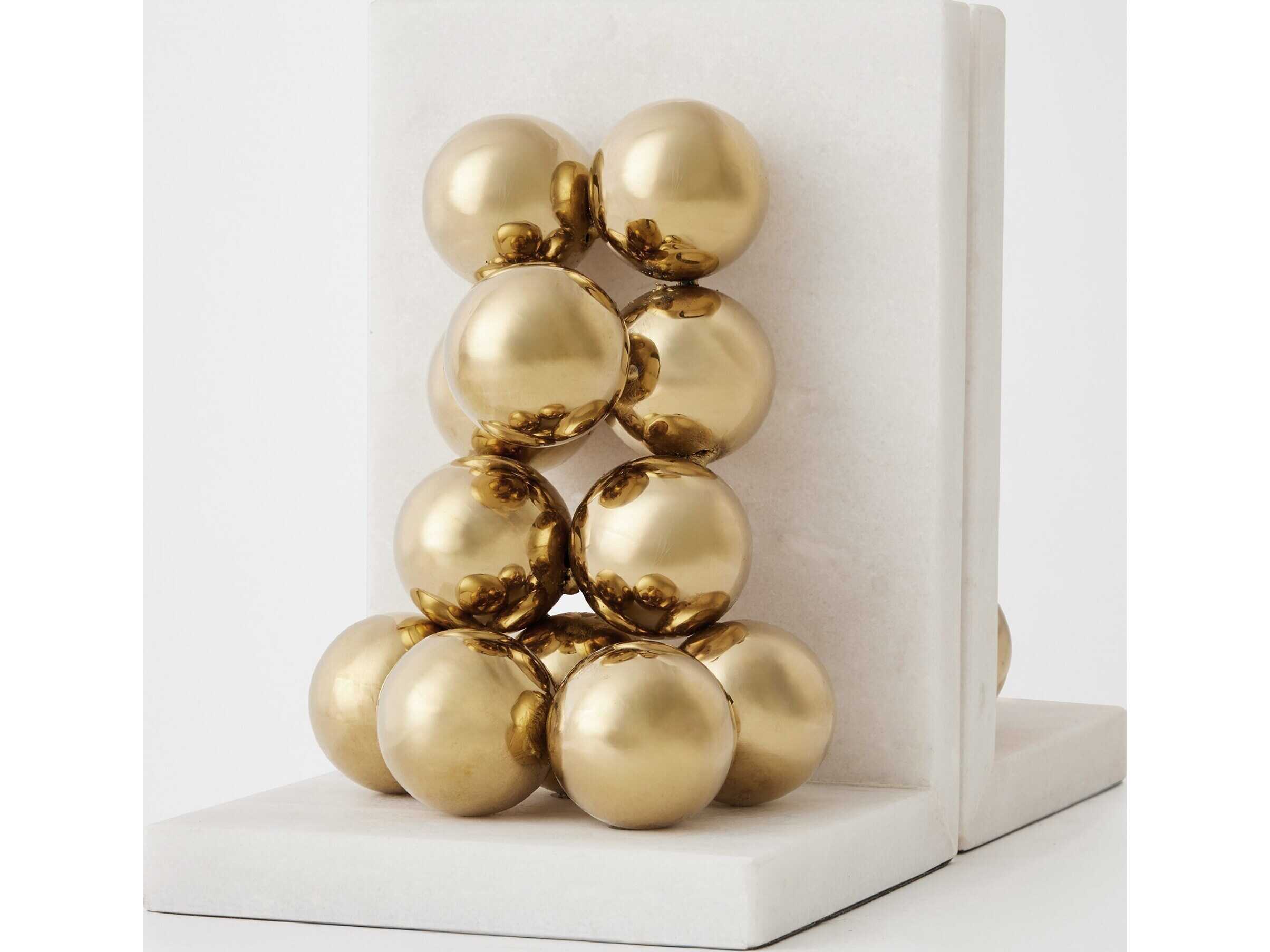 Global Views Sphere Brass Bookends
