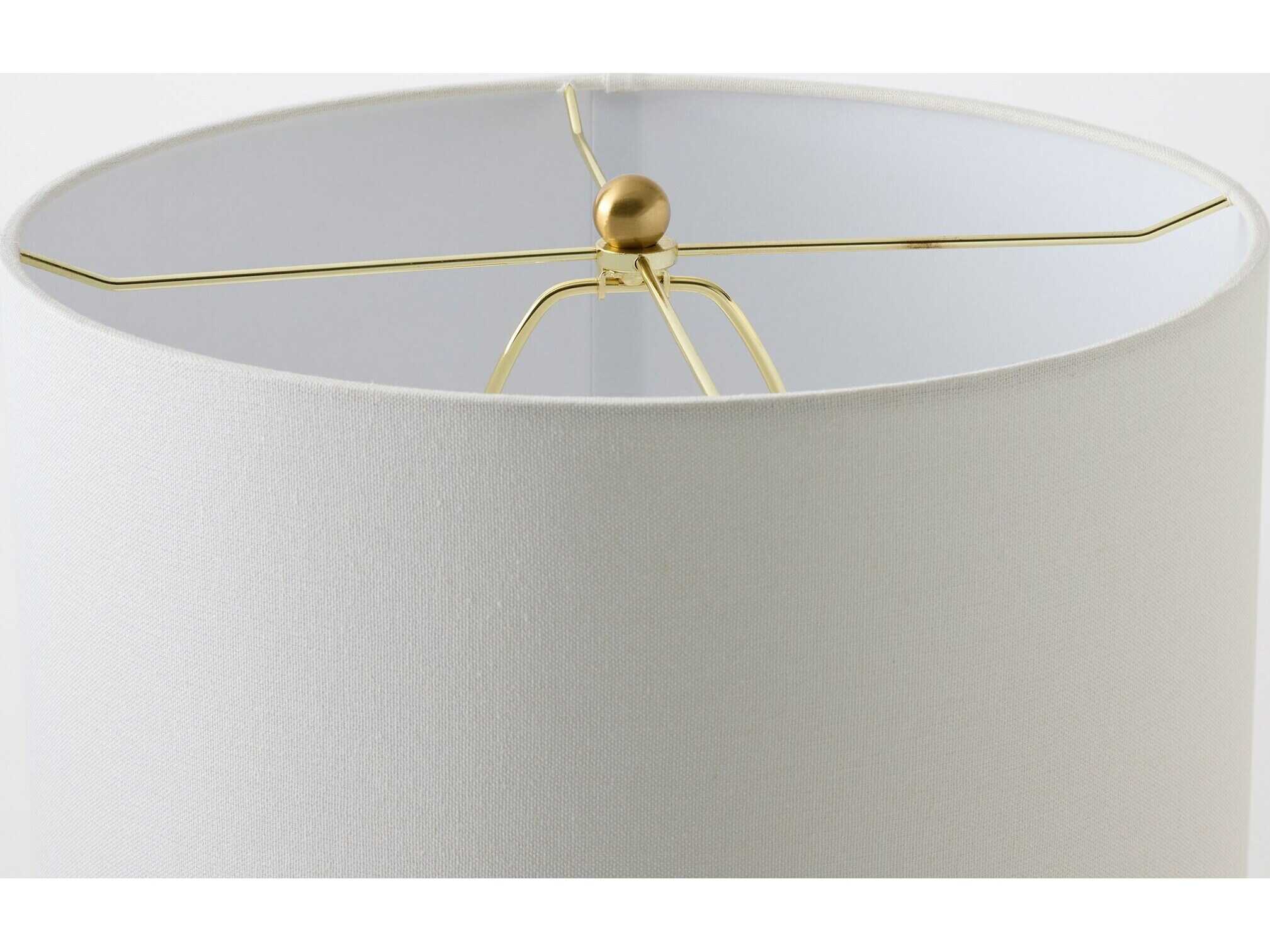 Global Views Vertical Wave White Brass Black Buffet Lamp